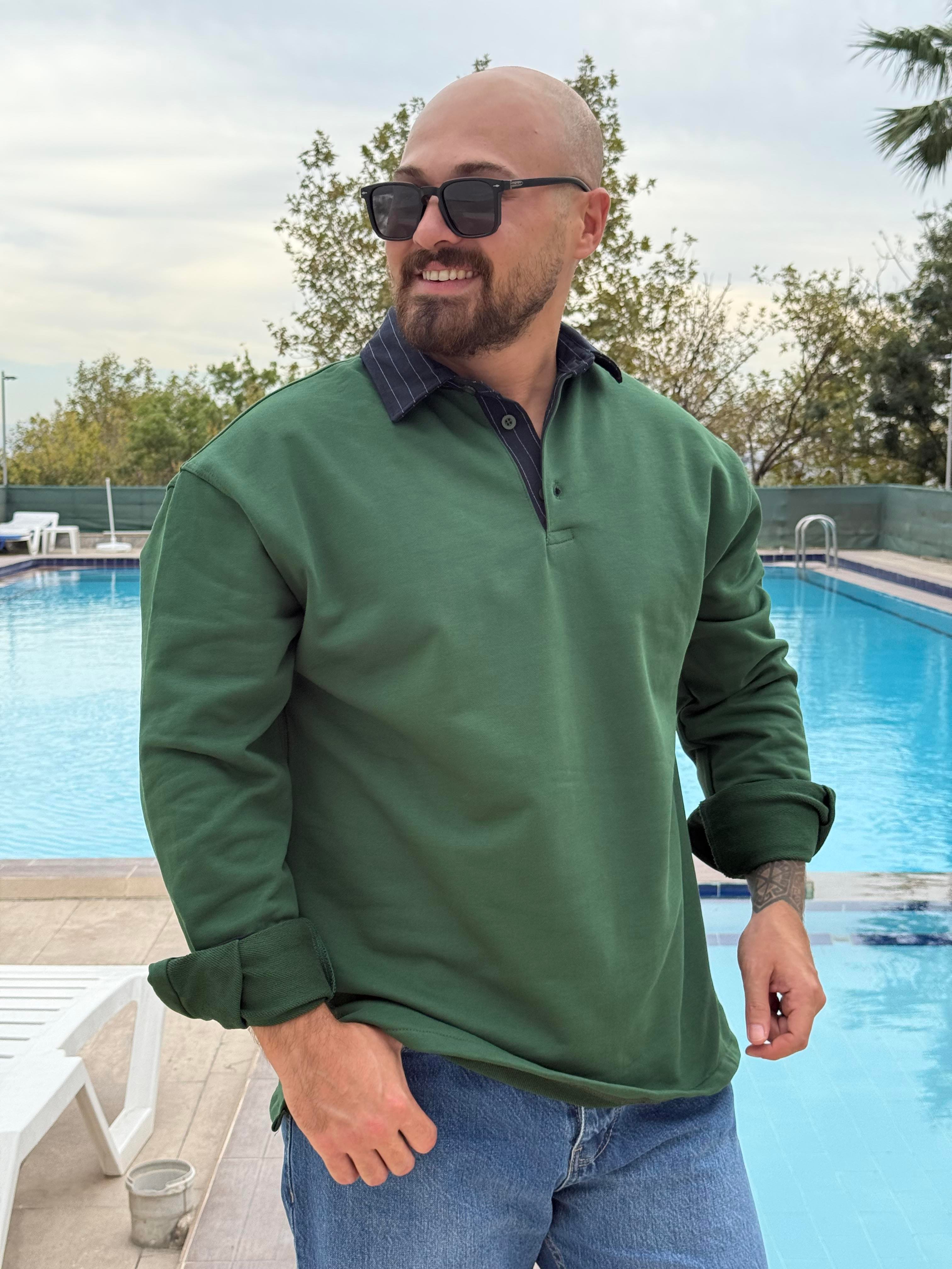 Polo Yaka Oversize Sweatshirt (SVTY45)