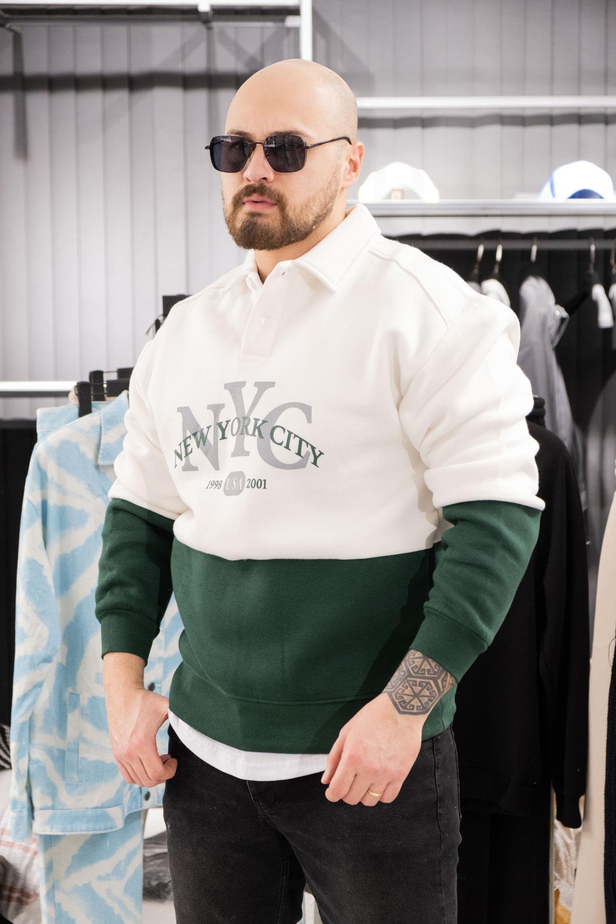 Polo Yaka Şardonlu Sweatshirt (K-SWTB15)