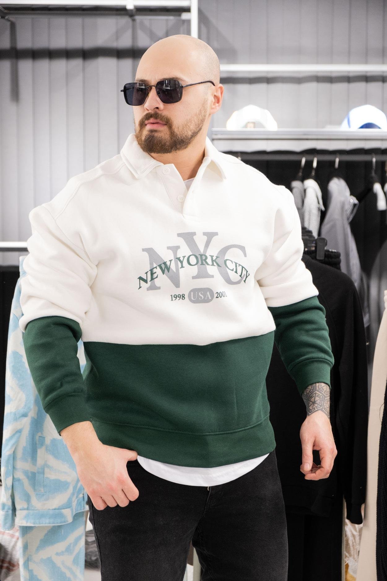 Polo Yaka Şardonlu Sweatshirt (K-SWTB15)