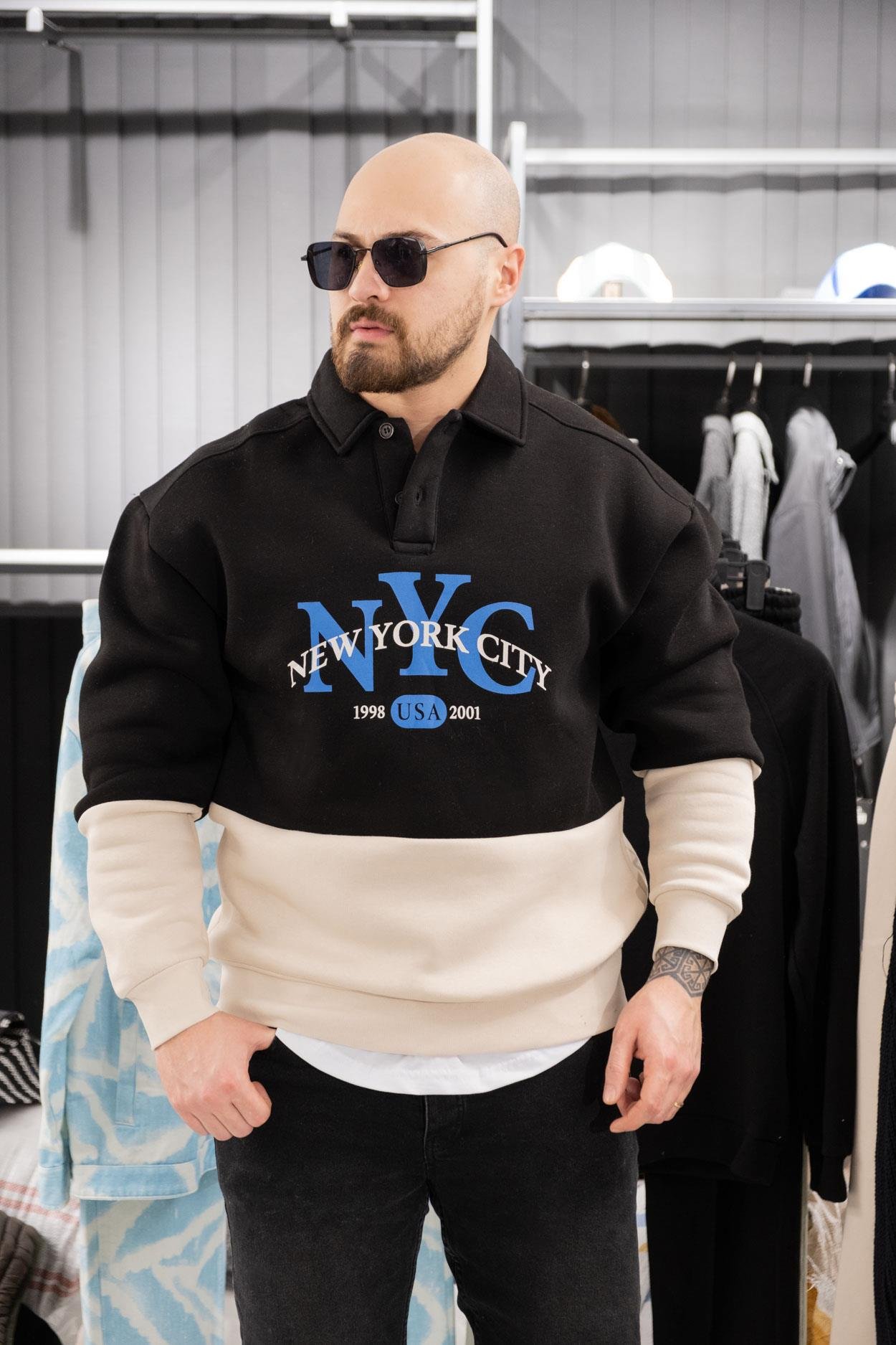 Polo Yaka Şardonlu Sweatshirt (K-SWTS15)