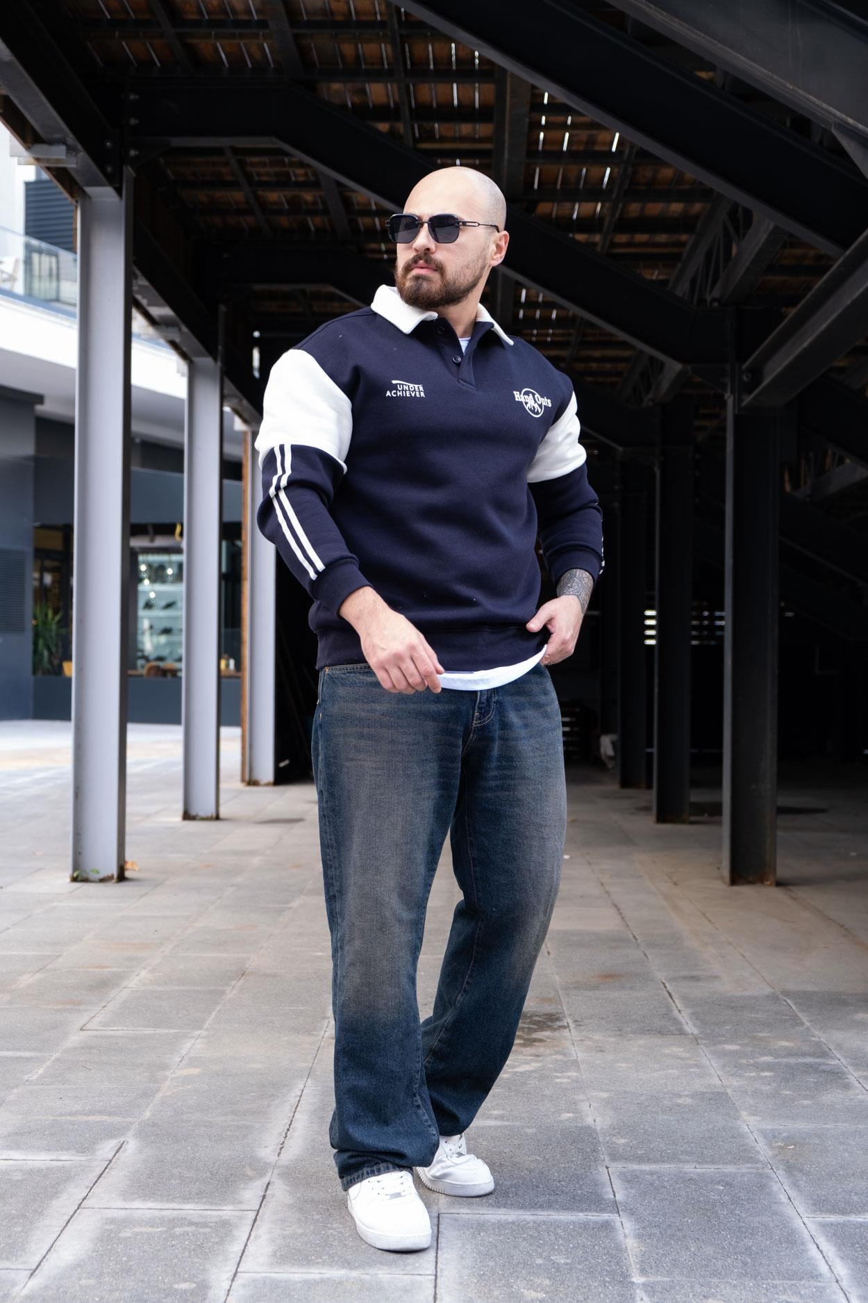 Polo Yaka Şardonlu Sweatshirt (SVTL33)