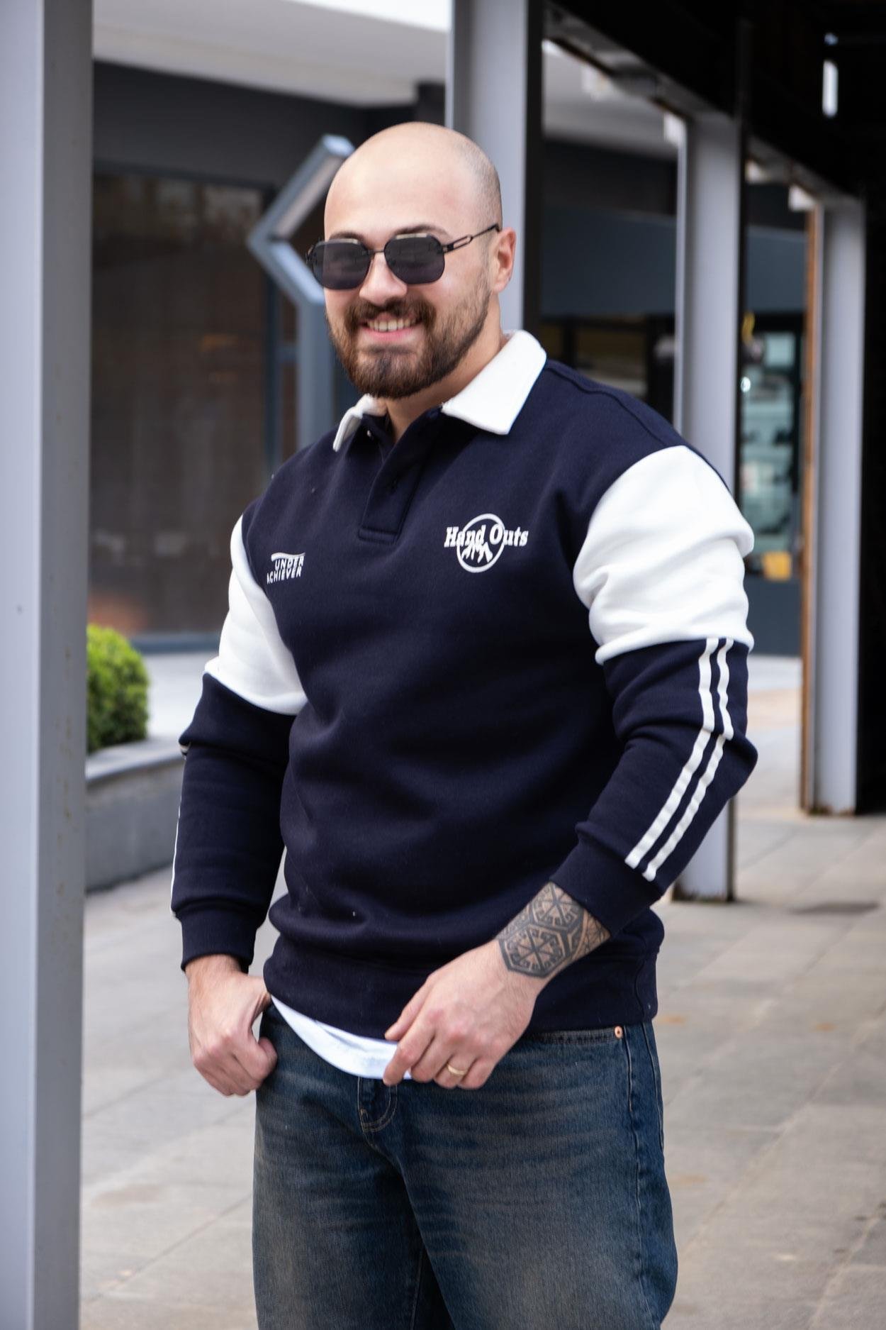 Polo Yaka Şardonlu Sweatshirt (SVTL33)