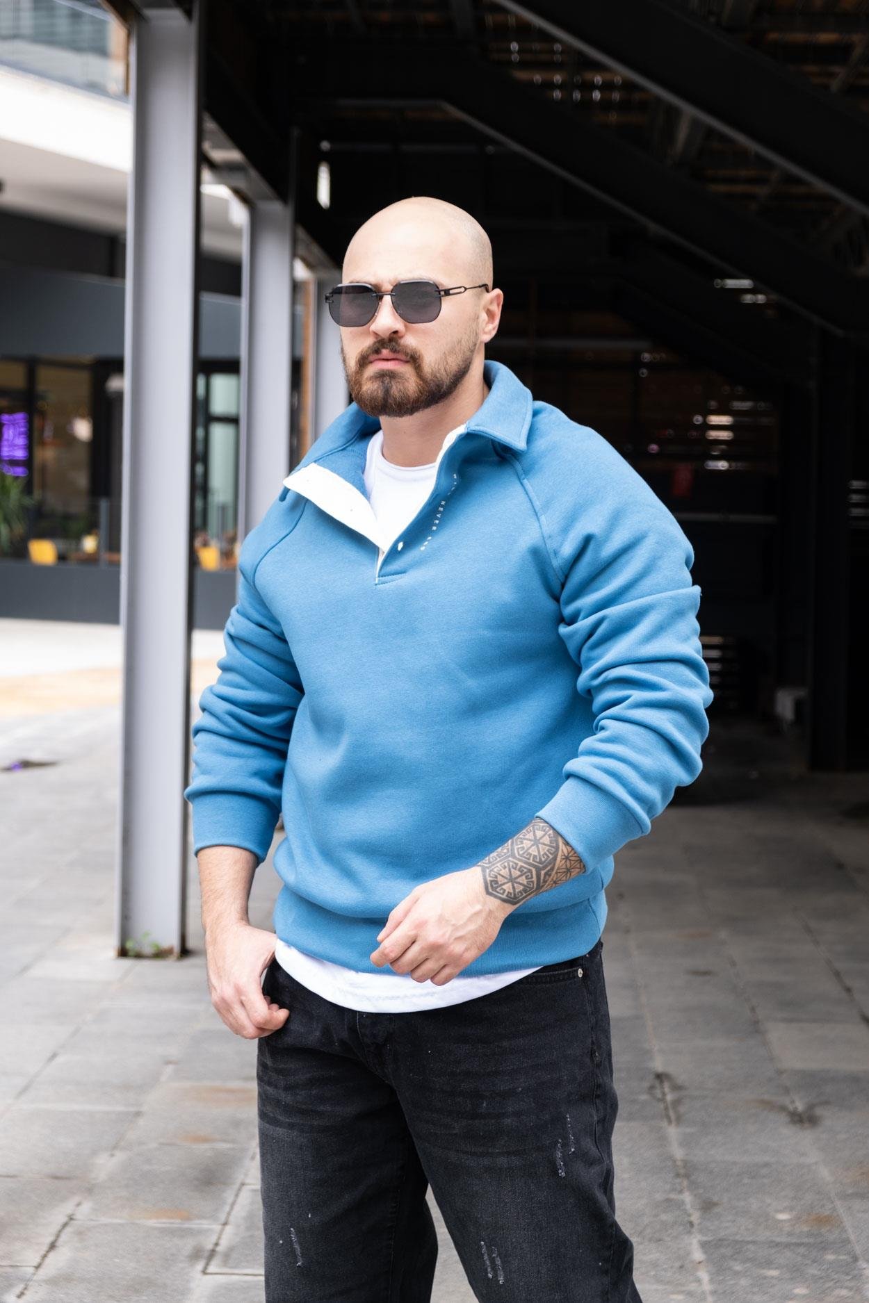 Polo Yaka Sırt Detaylı Sweatshirt (SVTM35)