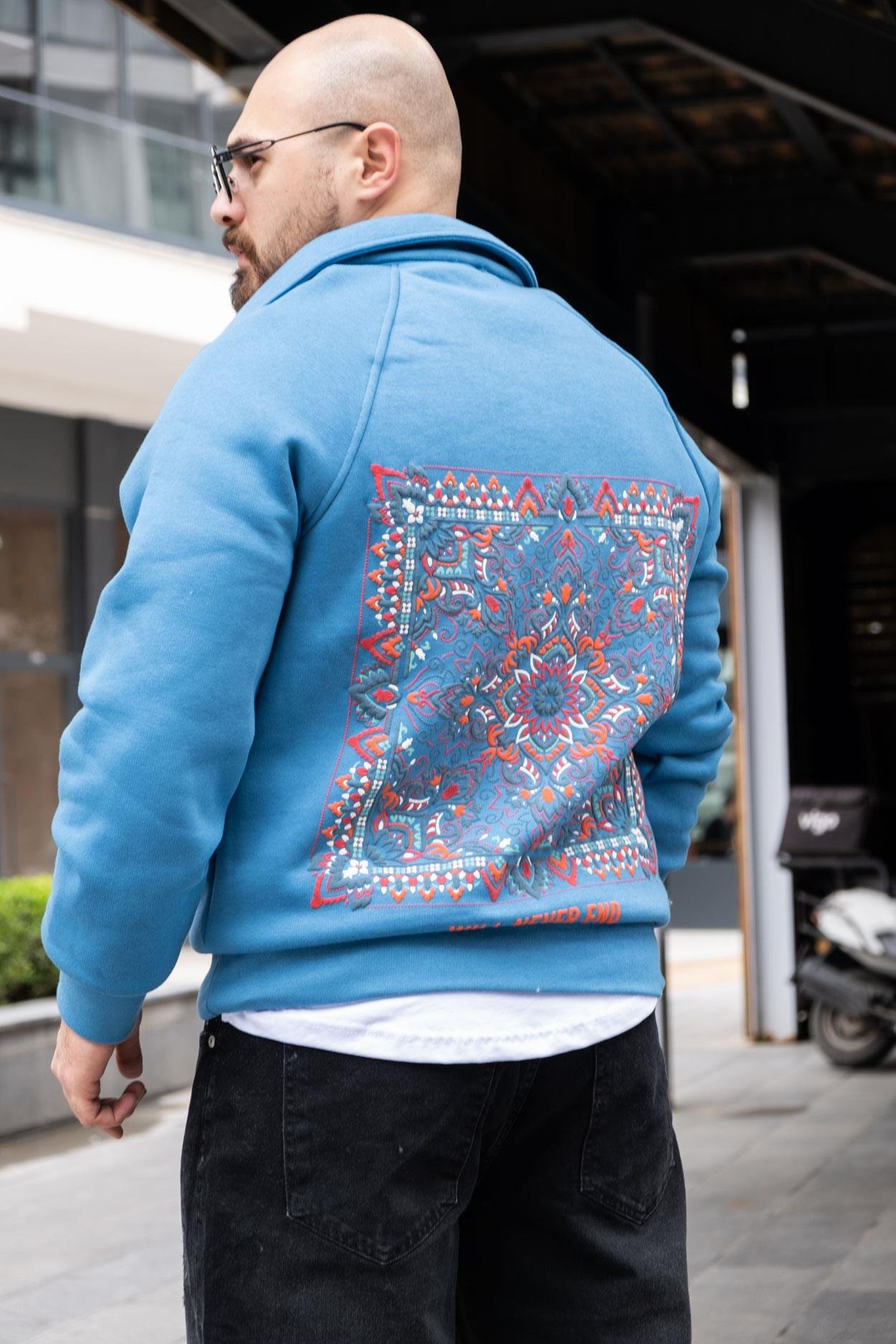 Polo Yaka Sırt Detaylı Sweatshirt (SVTM35)