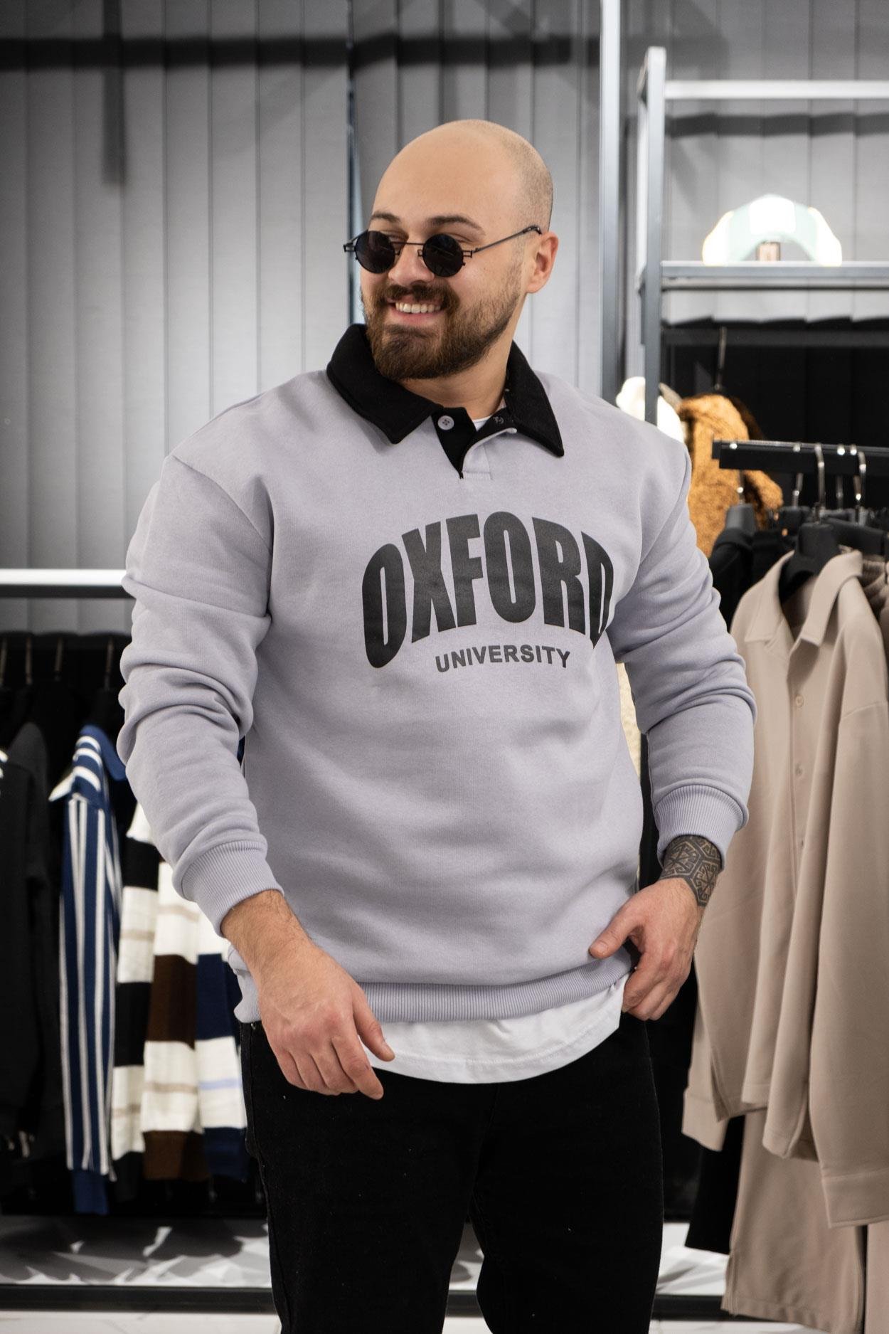 Polo Yaka Üç İplik Sweatshirt (K-SWTG5)