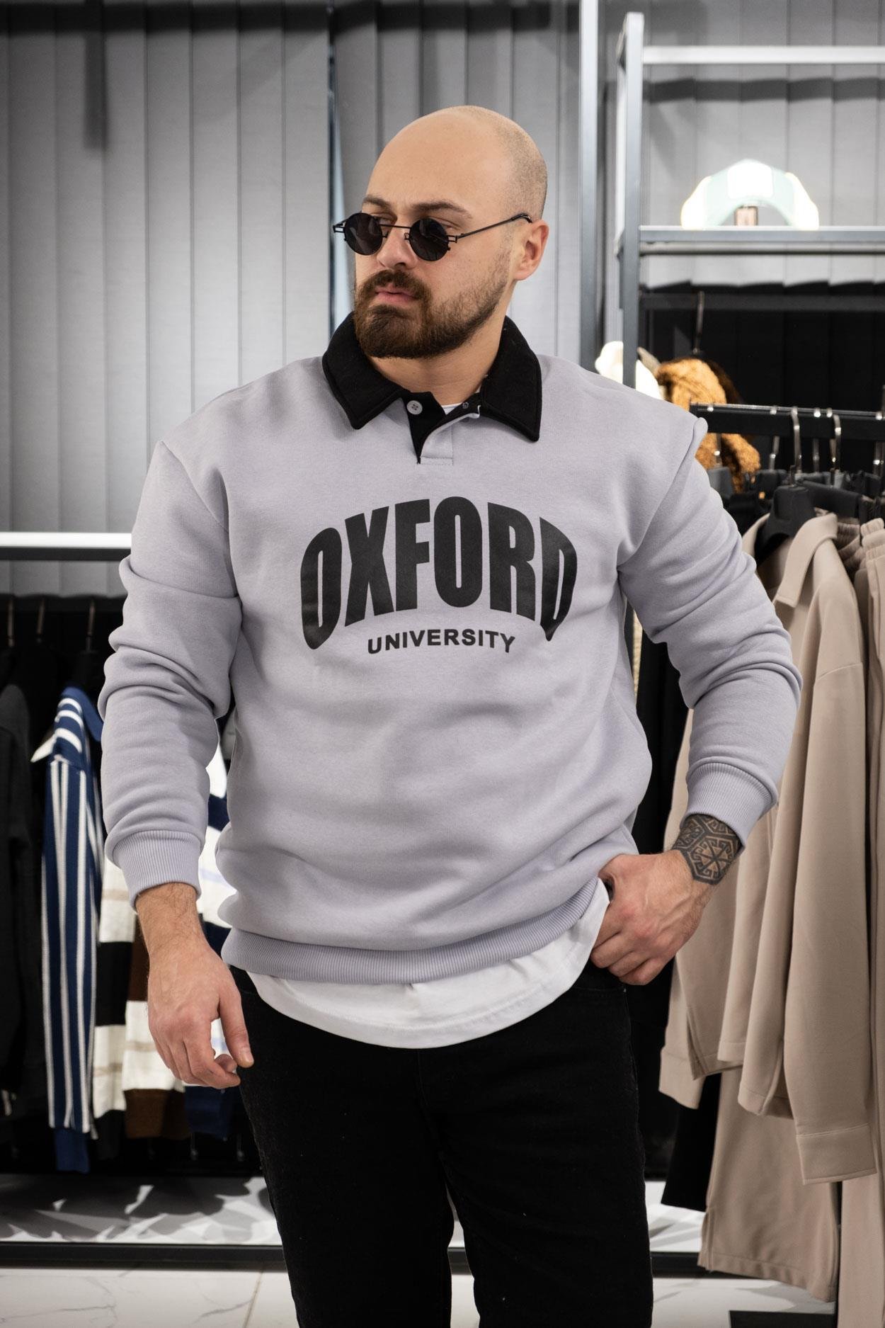 Polo Yaka Üç İplik Sweatshirt (K-SWTG5)
