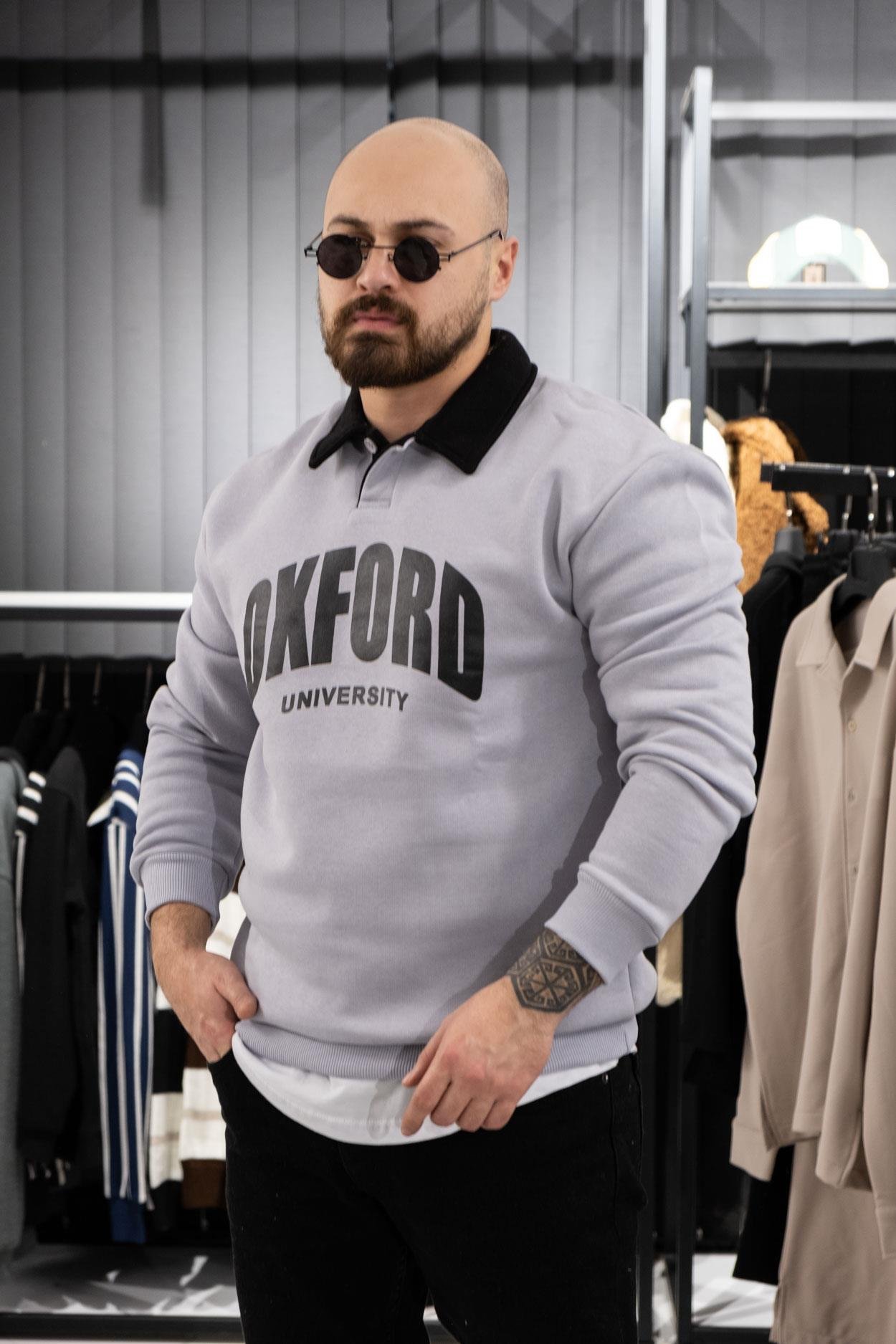 Polo Yaka Üç İplik Sweatshirt (K-SWTG5)