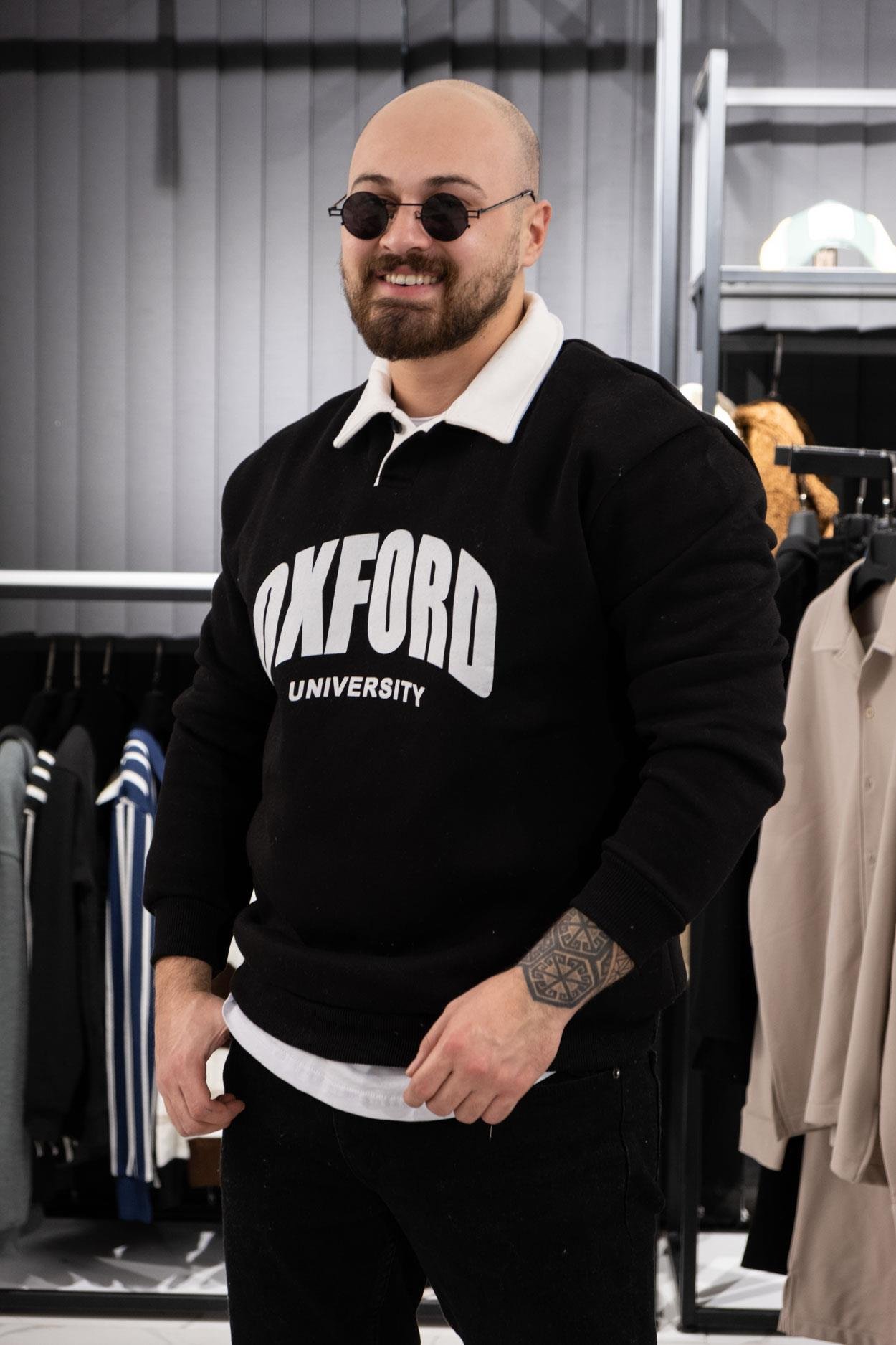 Polo Yaka Üç İplik Sweatshirt (K-SWTS5)