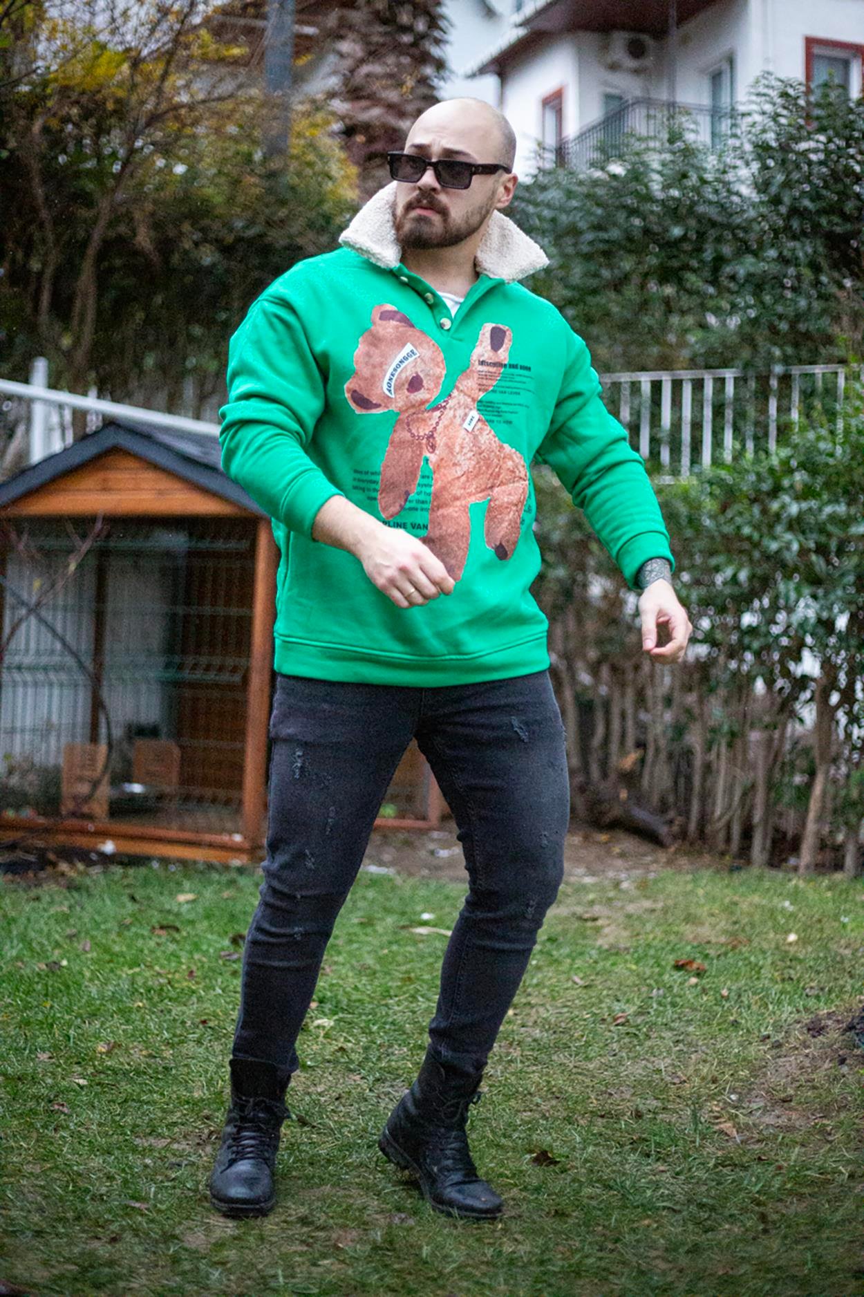 Rahat Kalıp Baskılı Sweatshirt (KS09)