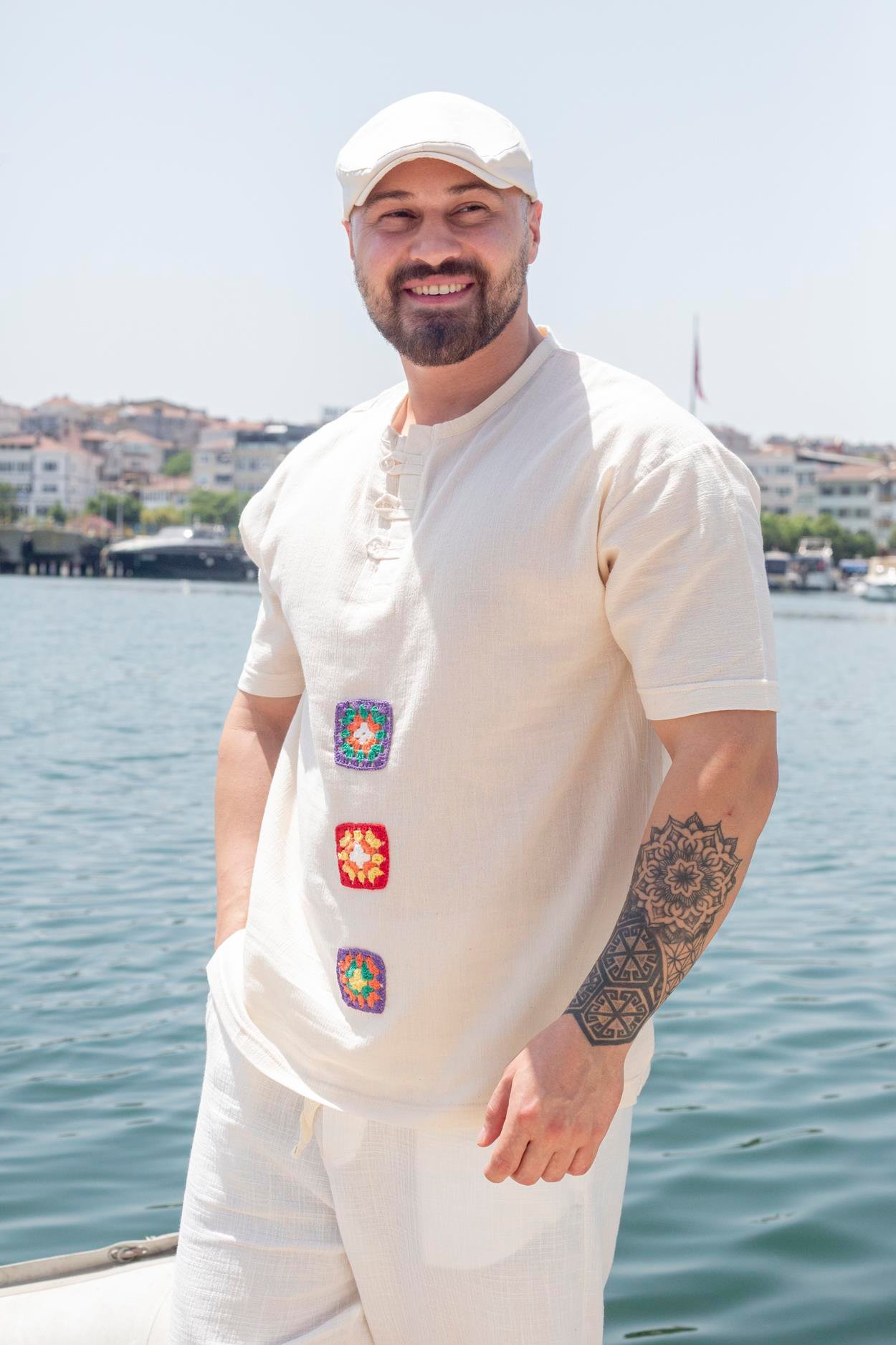 Rahat Kalıp Bohem Keten T-Shirt (TSB74)