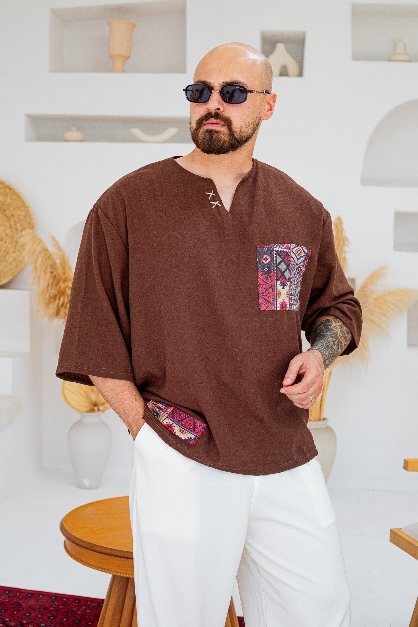 Rahat Kalıp Bohem T-Shirt (TSKA105)