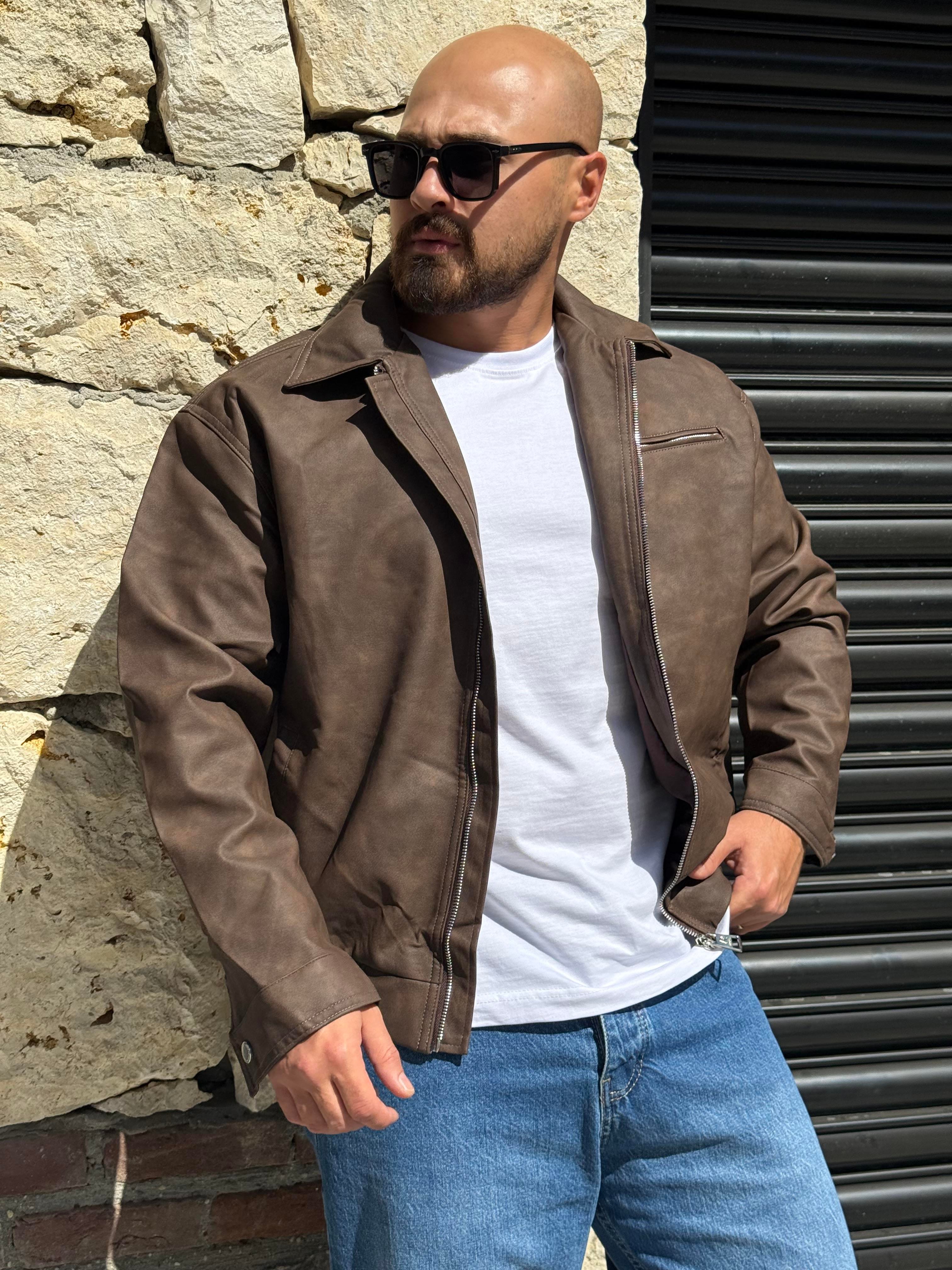 Rahat Kalıp Deri Ceket (MEVKA48)