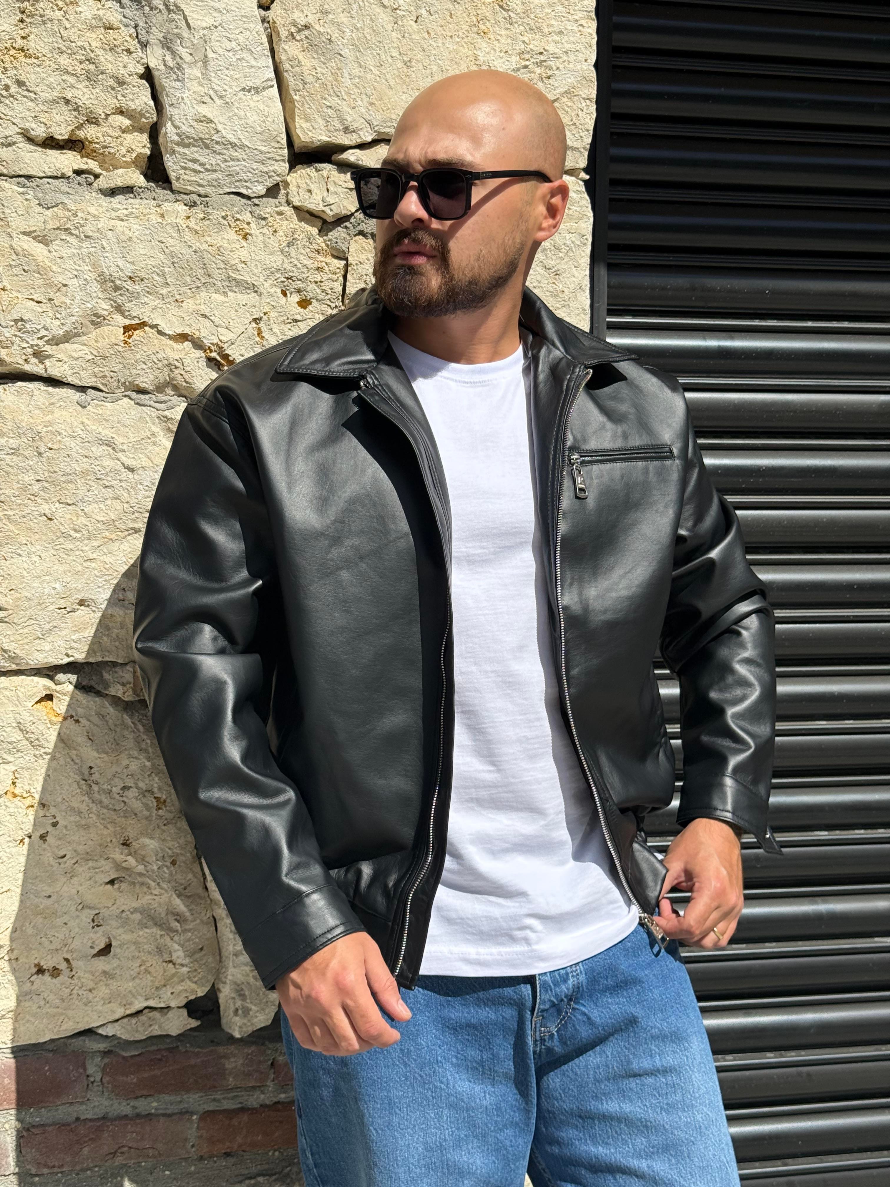 Rahat Kalıp Deri Ceket (MEVS48)