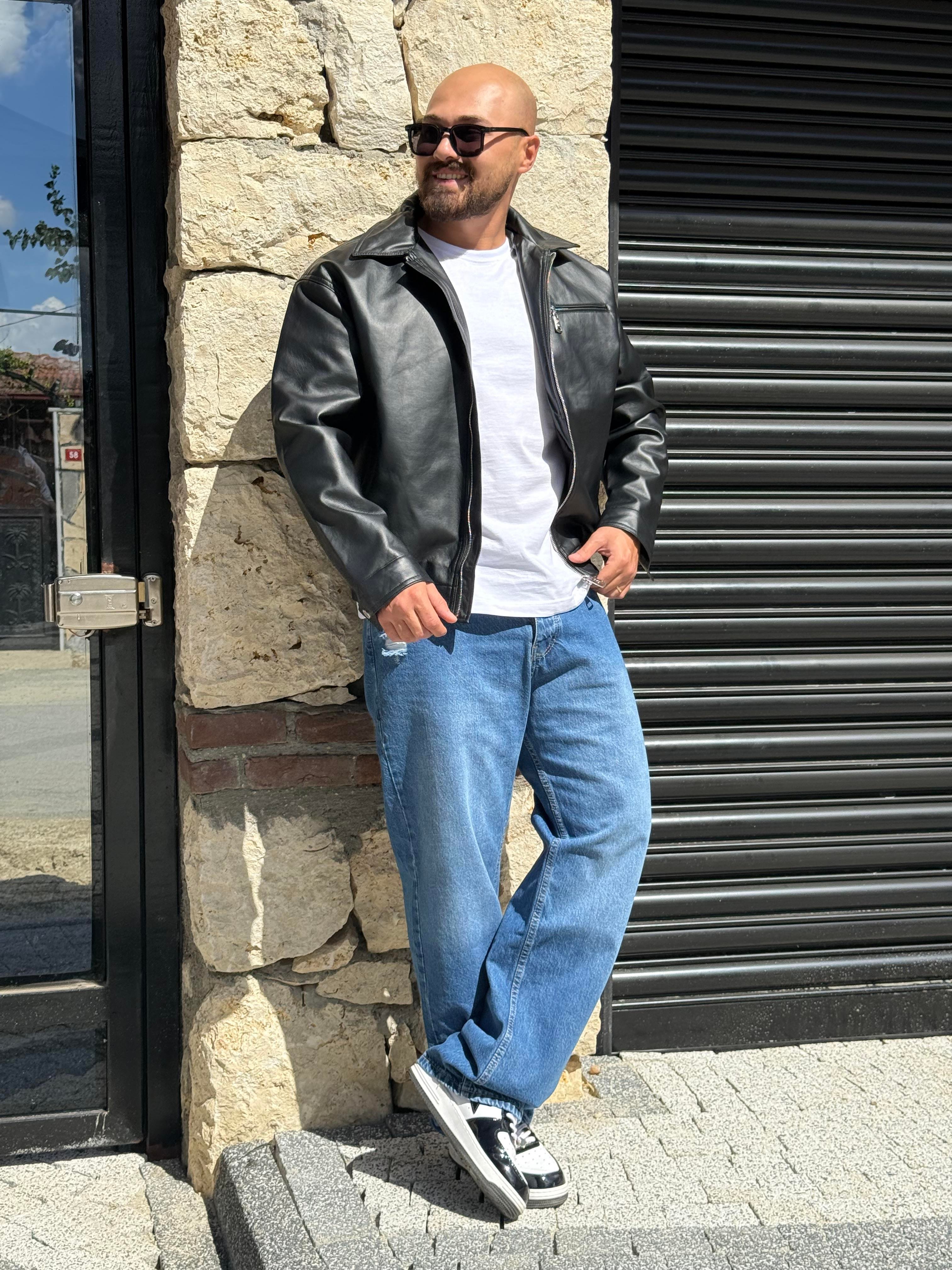 Rahat Kalıp Deri Ceket (MEVS48)