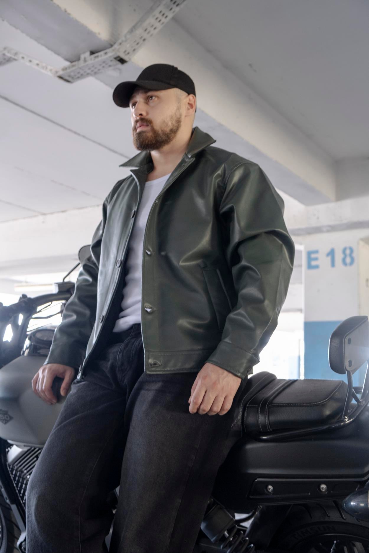 Rahat Kalıp Deri Ceket (MEVY03)