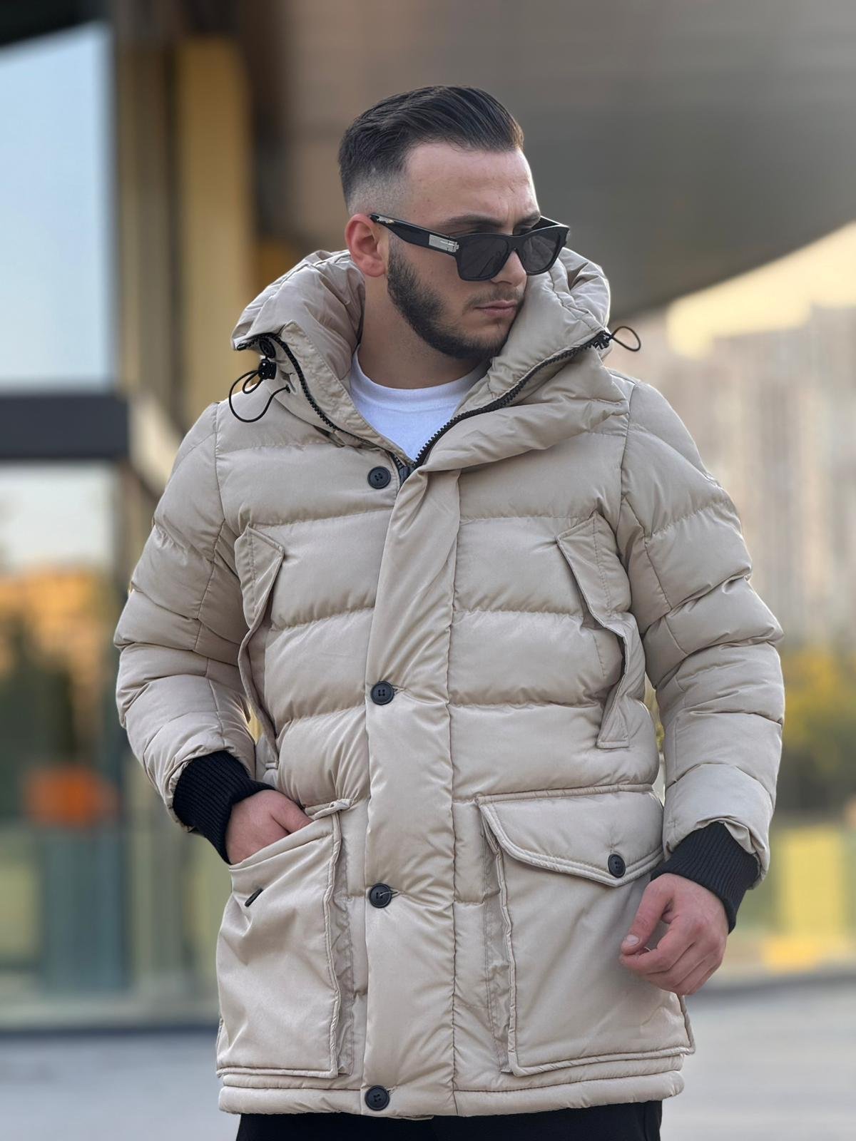 Rahat Kalıp Kalın Cep Detaylı Şişme Mont (İGK08)