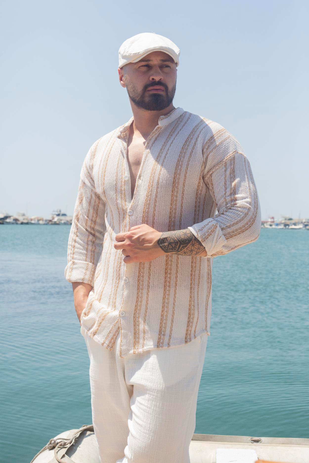 Rahat Kalıp Nakış Detaylı Gömlek (GMSA75)