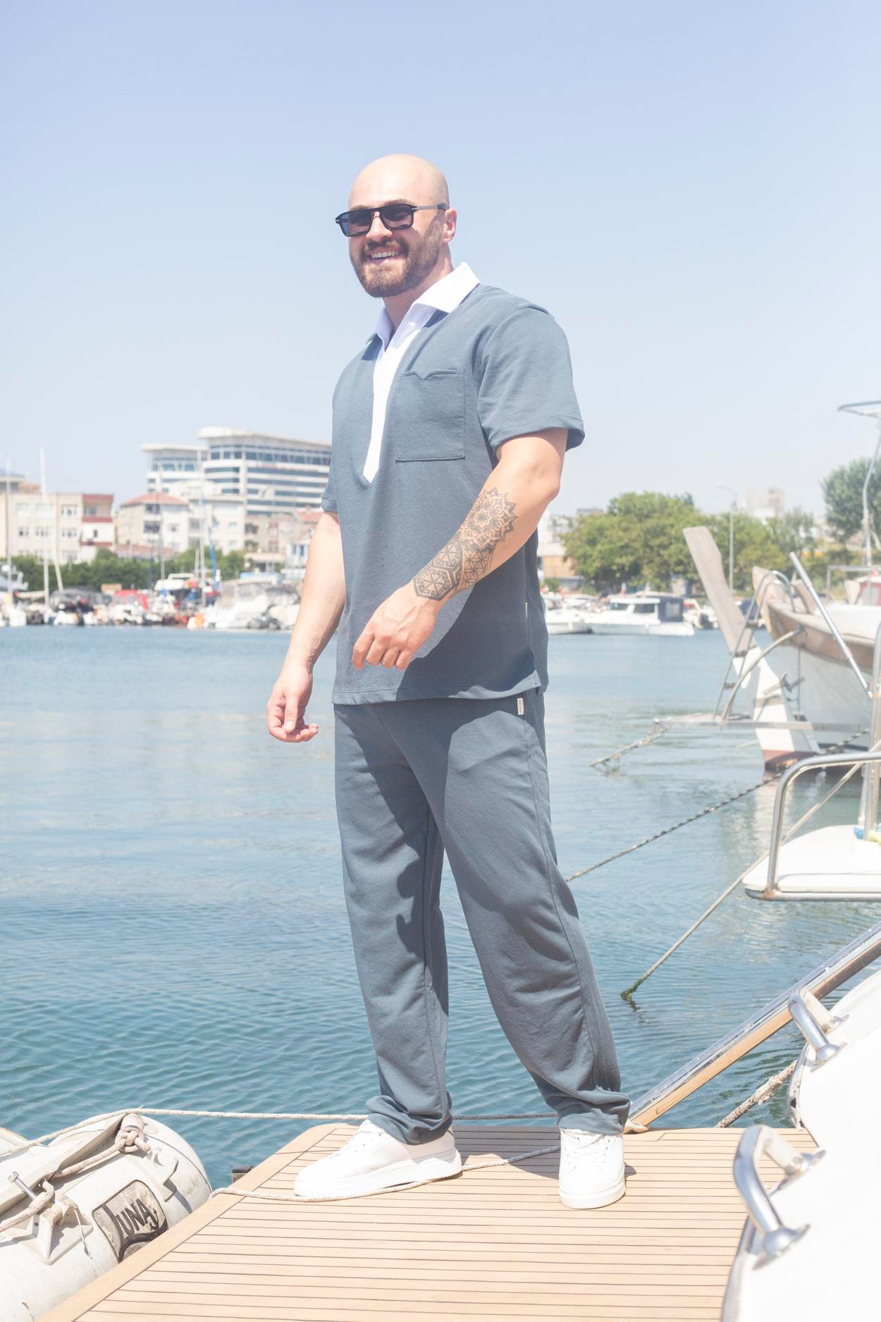 Rahat Kalıp Polo T-Shirt/Şort Takım (TKM25)