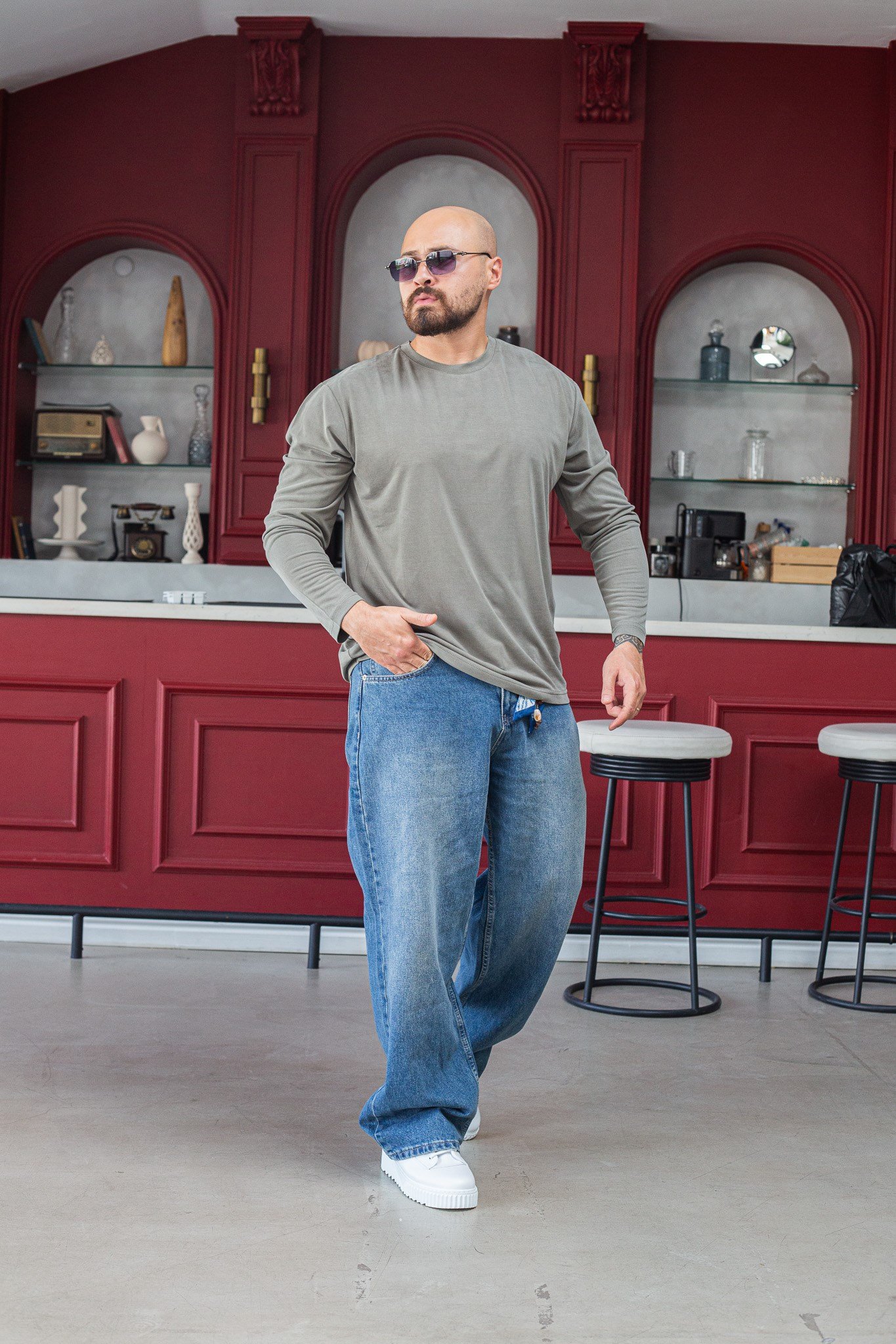 Rahat Kesim Dökümlü Tensel Erkek Sweatshirt (SVTY98)