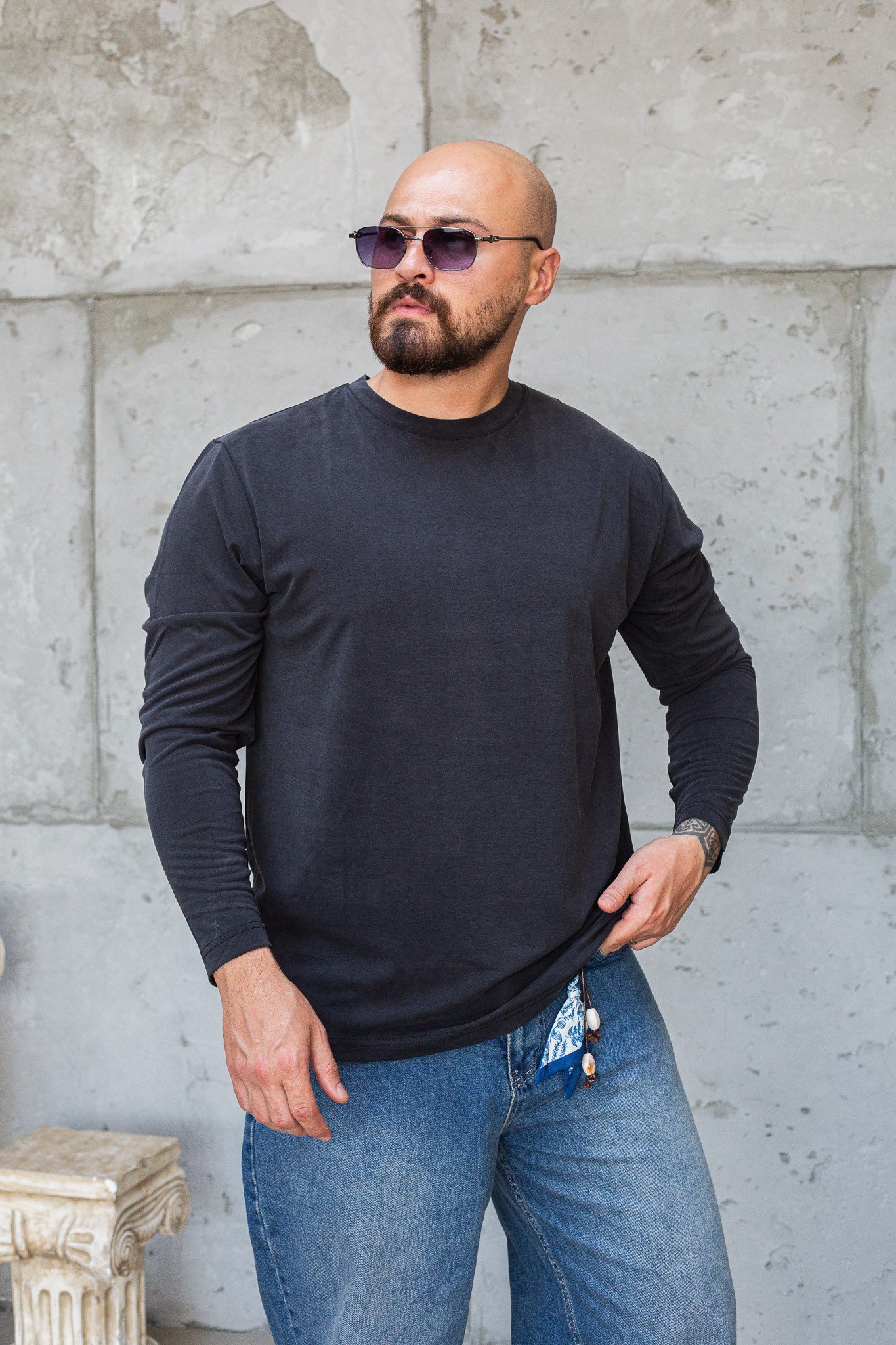 Rahat Kesim Dökümlü Tensel Erkek Sweatshirt (SVTS98)