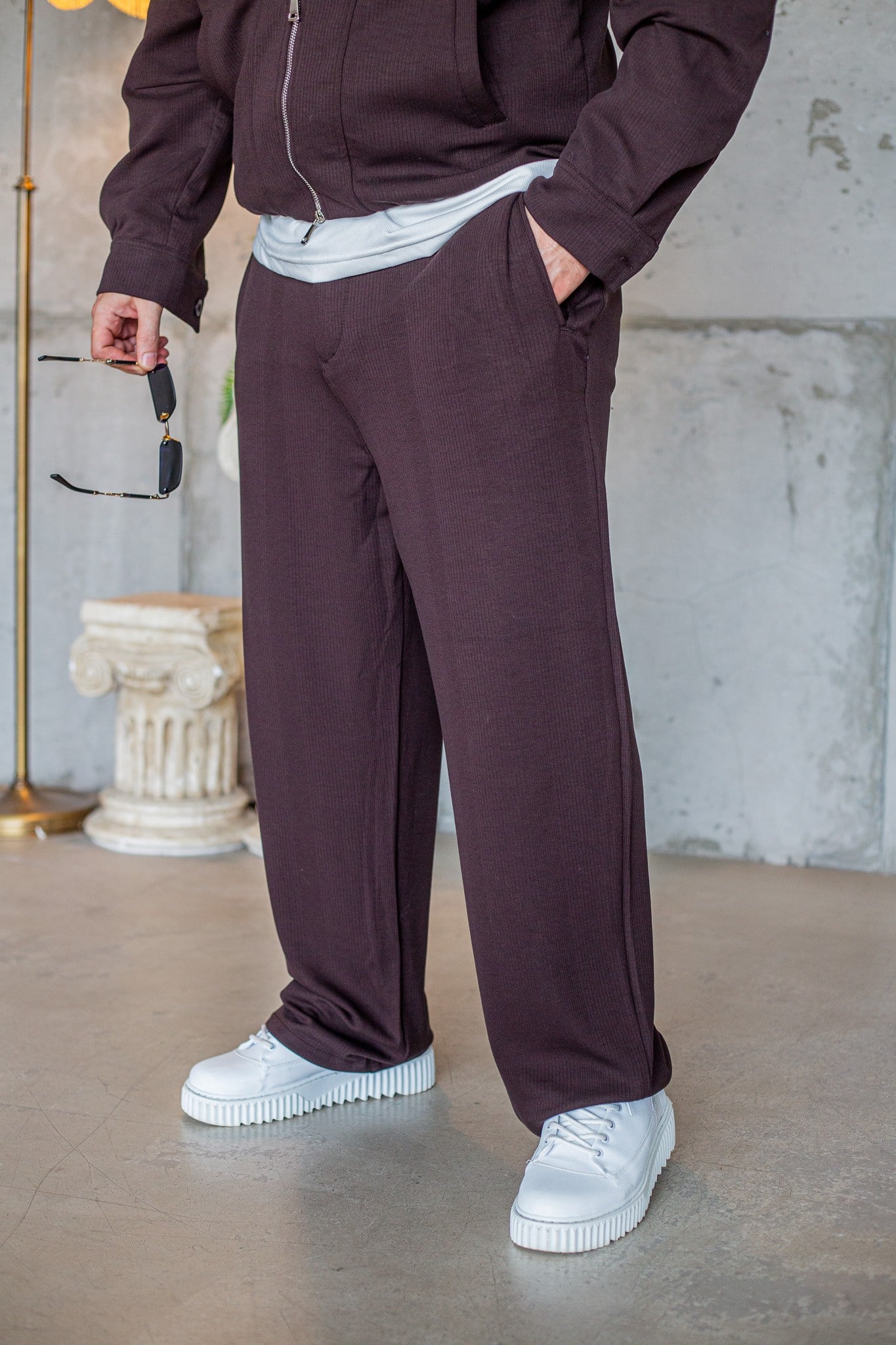 Rahat Kesim Kapaklı Cepli Oversize Erkek Takım (TKMKA67)