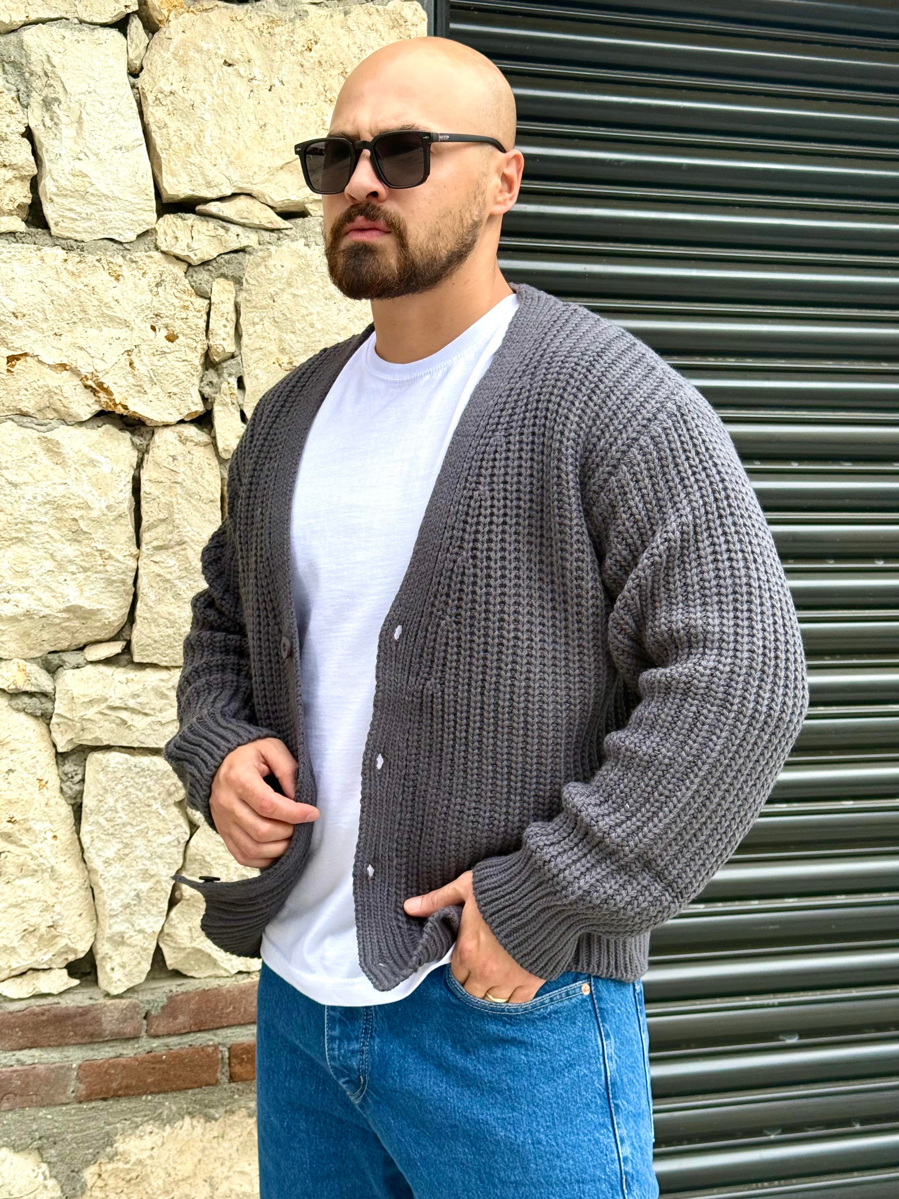 Selanik Örme Rahat Kalıp Hırka (MEVG52)