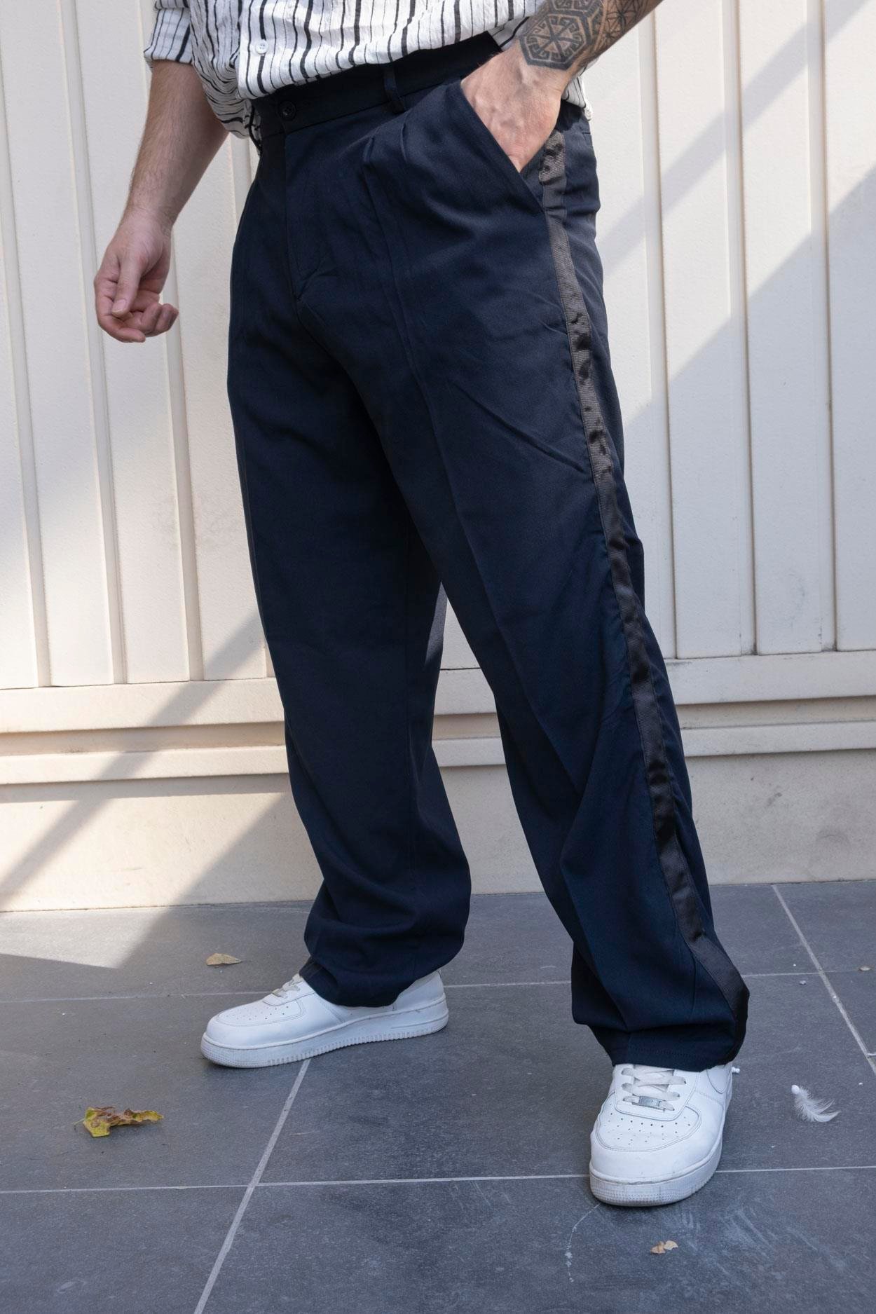 Şerit Detaylı Kumaş Pantolon (SPL03)