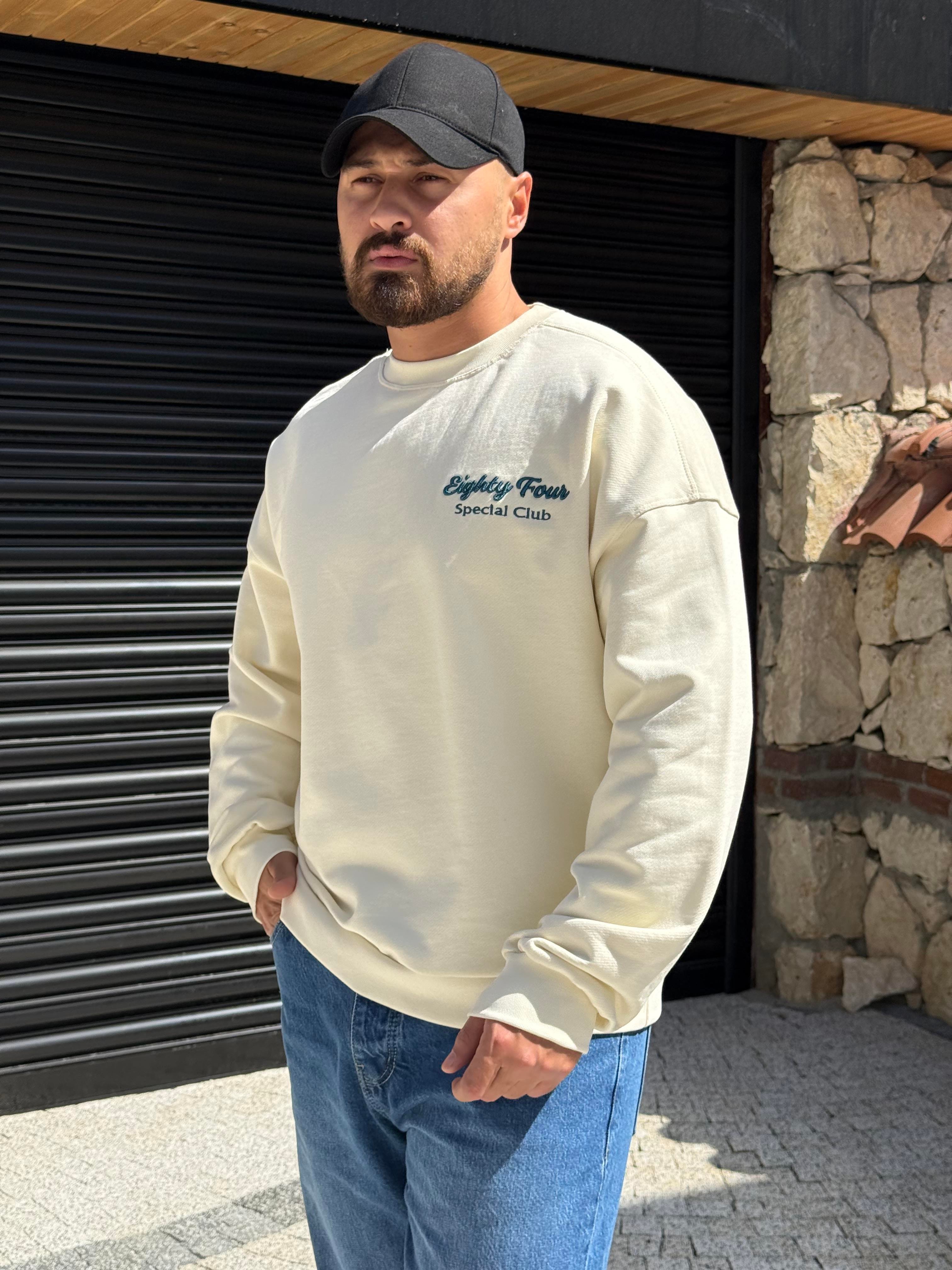 Sırt Detaylı Üç İplik Oversize Sweatshirt (SVTKR53)