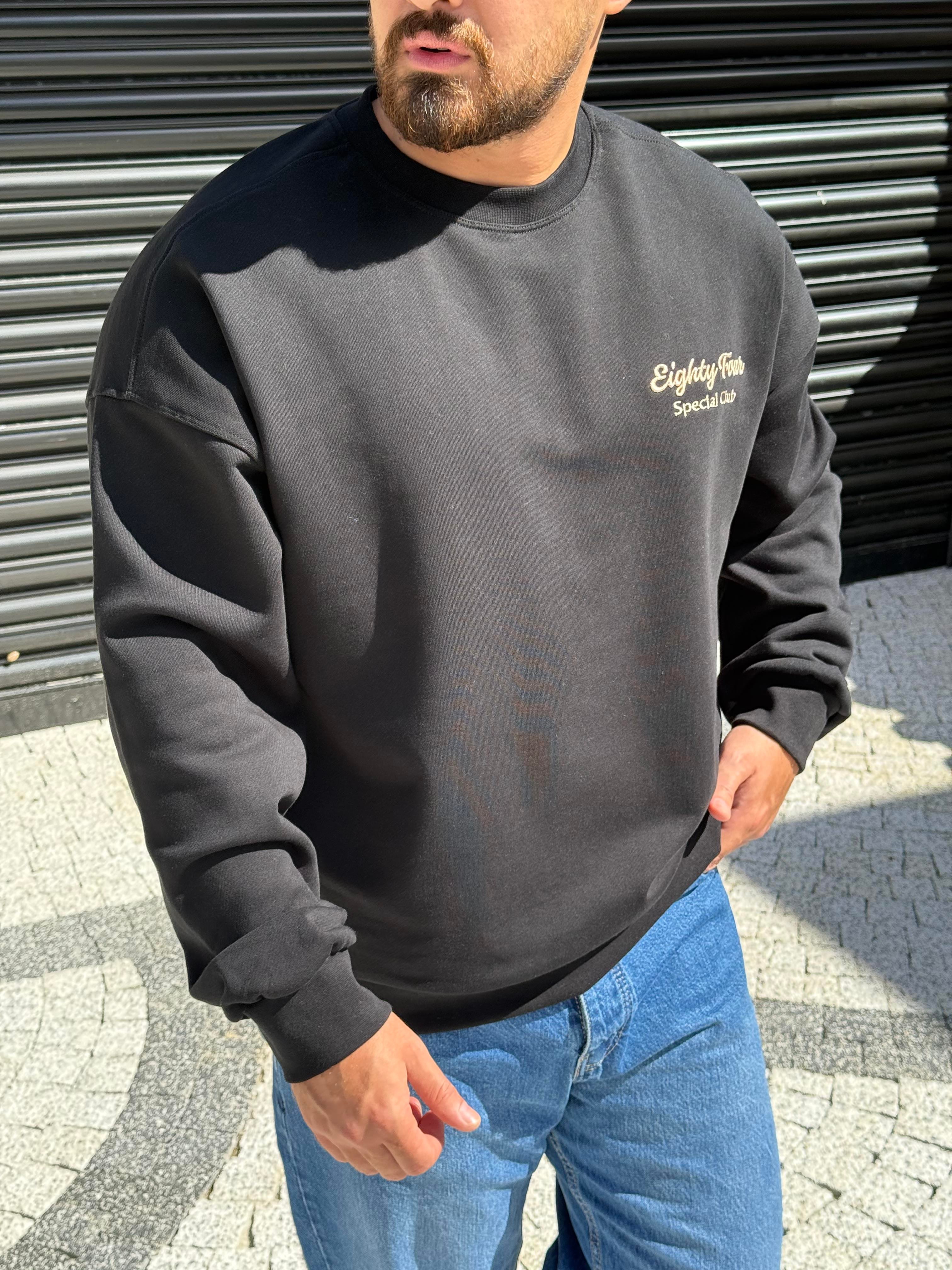 Sırt Detaylı Üç İplik Oversize Sweatshirt (SVTS53)