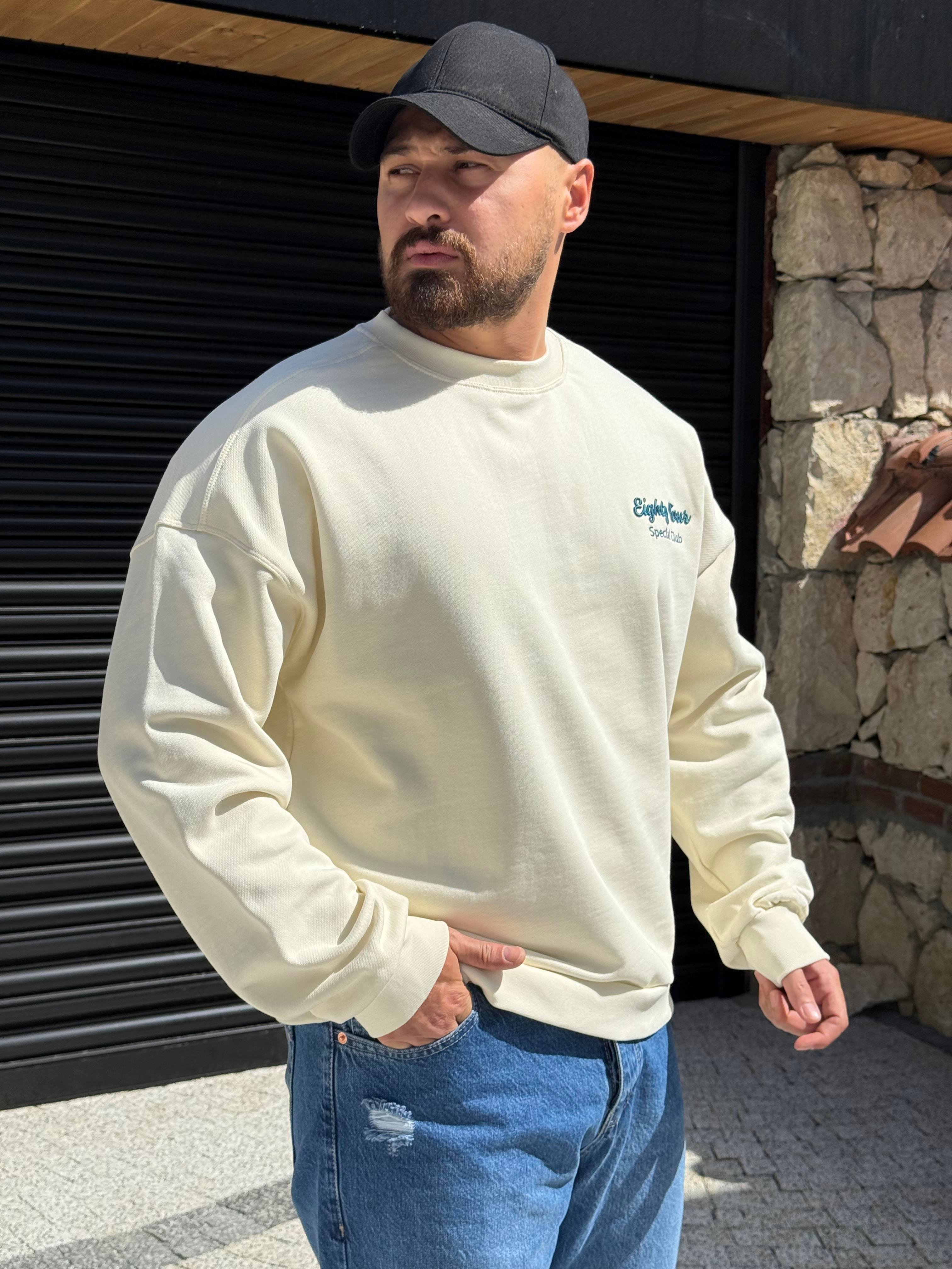 Sırt Detaylı Üç İplik Oversize Sweatshirt (SVTKR53)