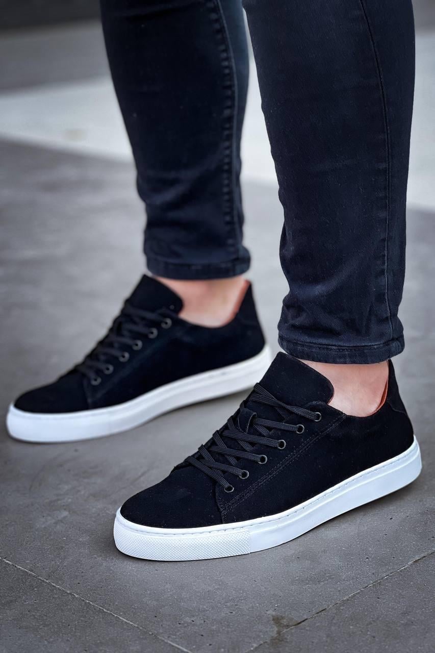 Siyah Premium Süet Erkek Sneaker (AYKSÜ02)