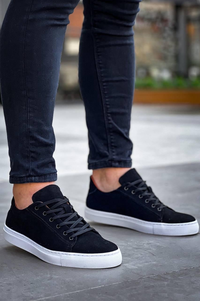Siyah Premium Süet Erkek Sneaker (AYKSÜ02)