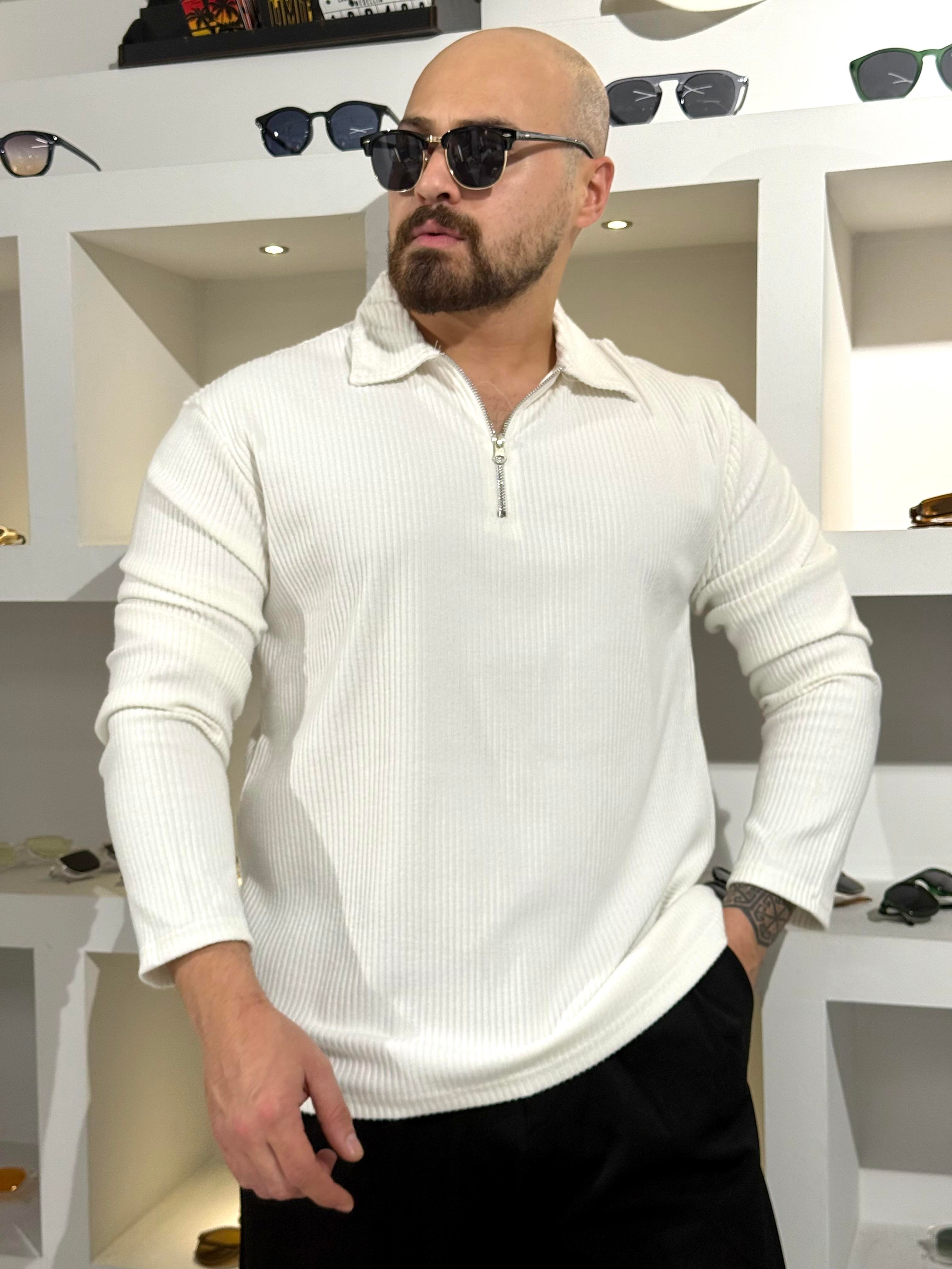 Slim Fit Fermuar Detaylı Kampanyalı Sweatshirt (SVTB73)