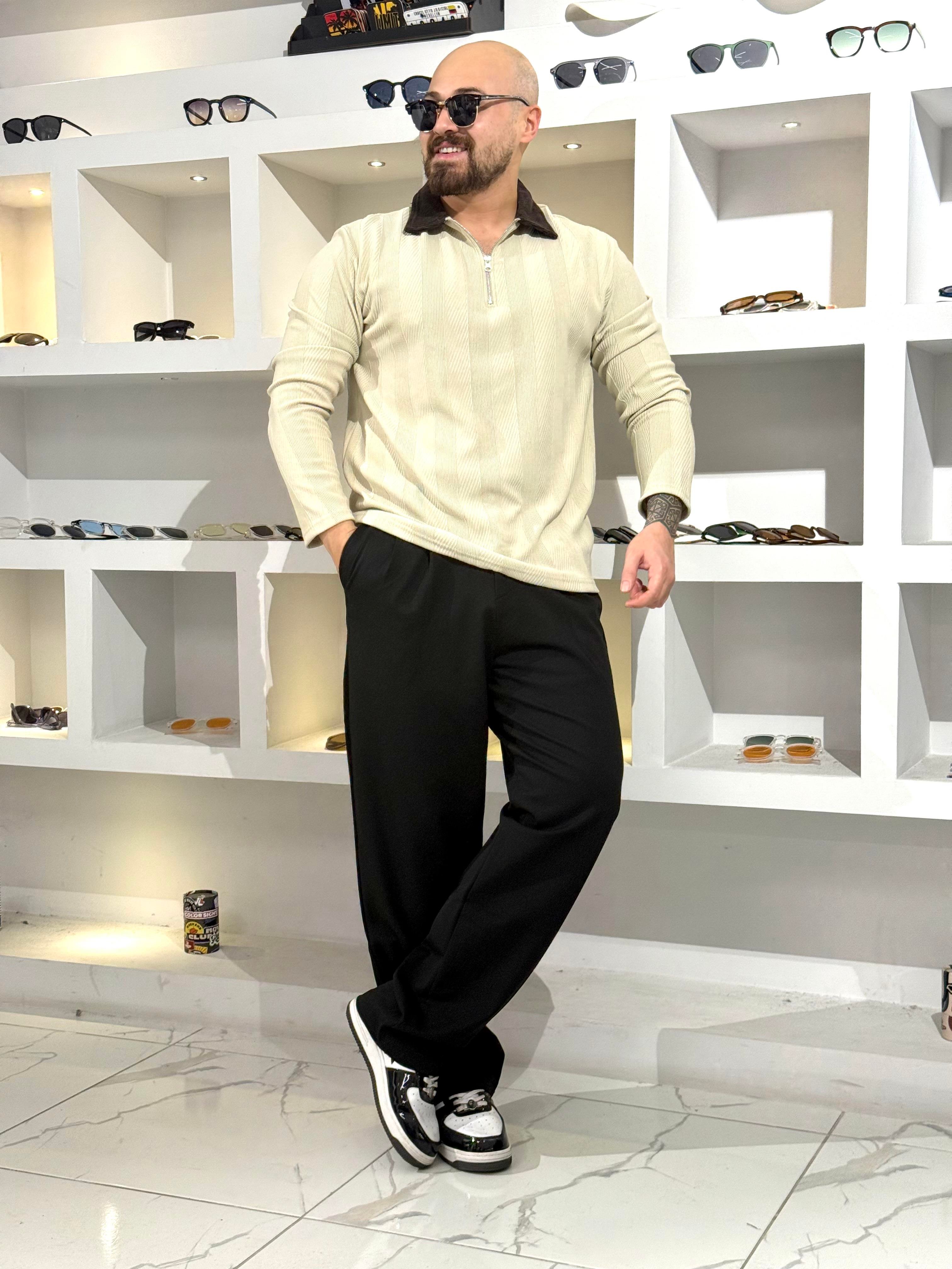 Slim Fit Fermuar Detaylı Kampanyalı Sweatshirt (SVTKA74)