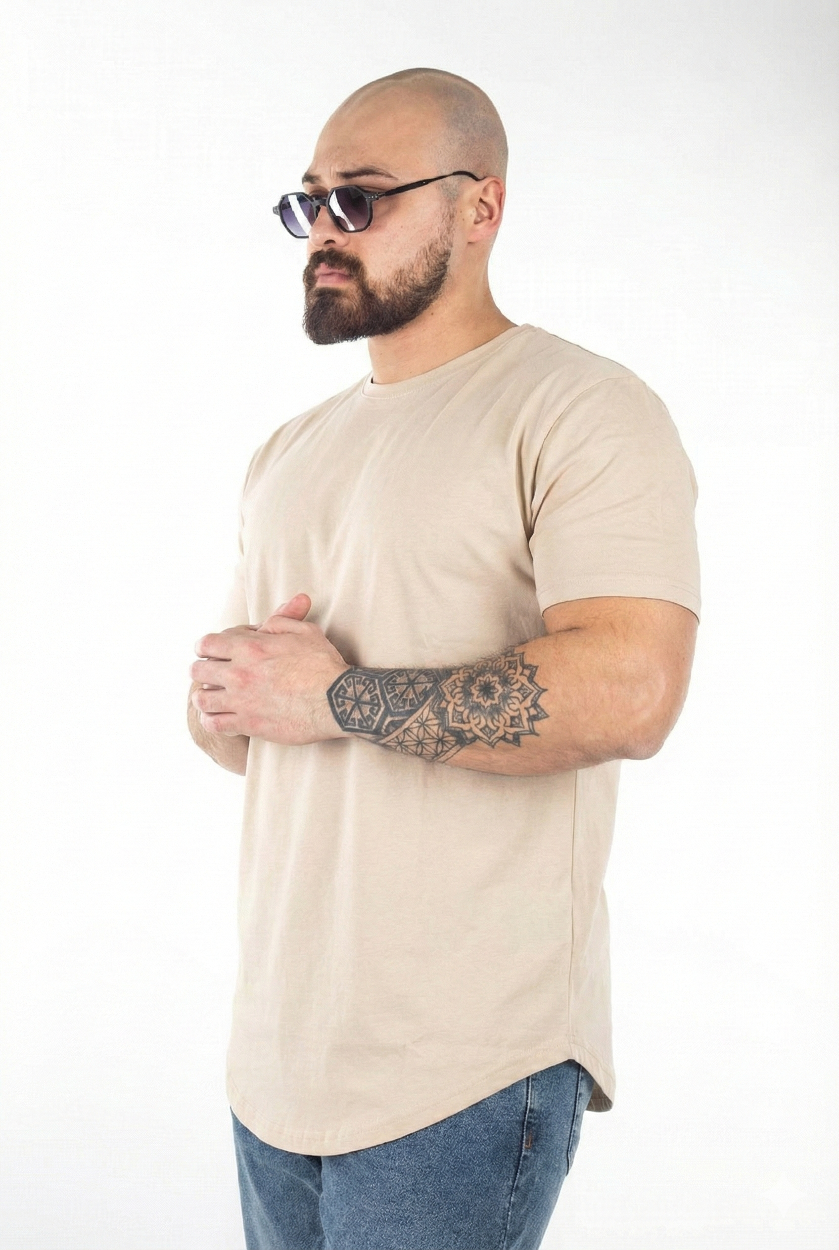 Slim Fit Oval Kesim T-Shirt (TSK06-OVAL-KESİM)