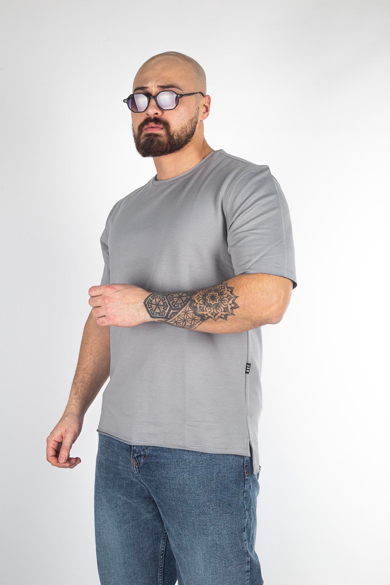 Slim Fit Yırtmaç Detaylı T-Shirt (TSG08)