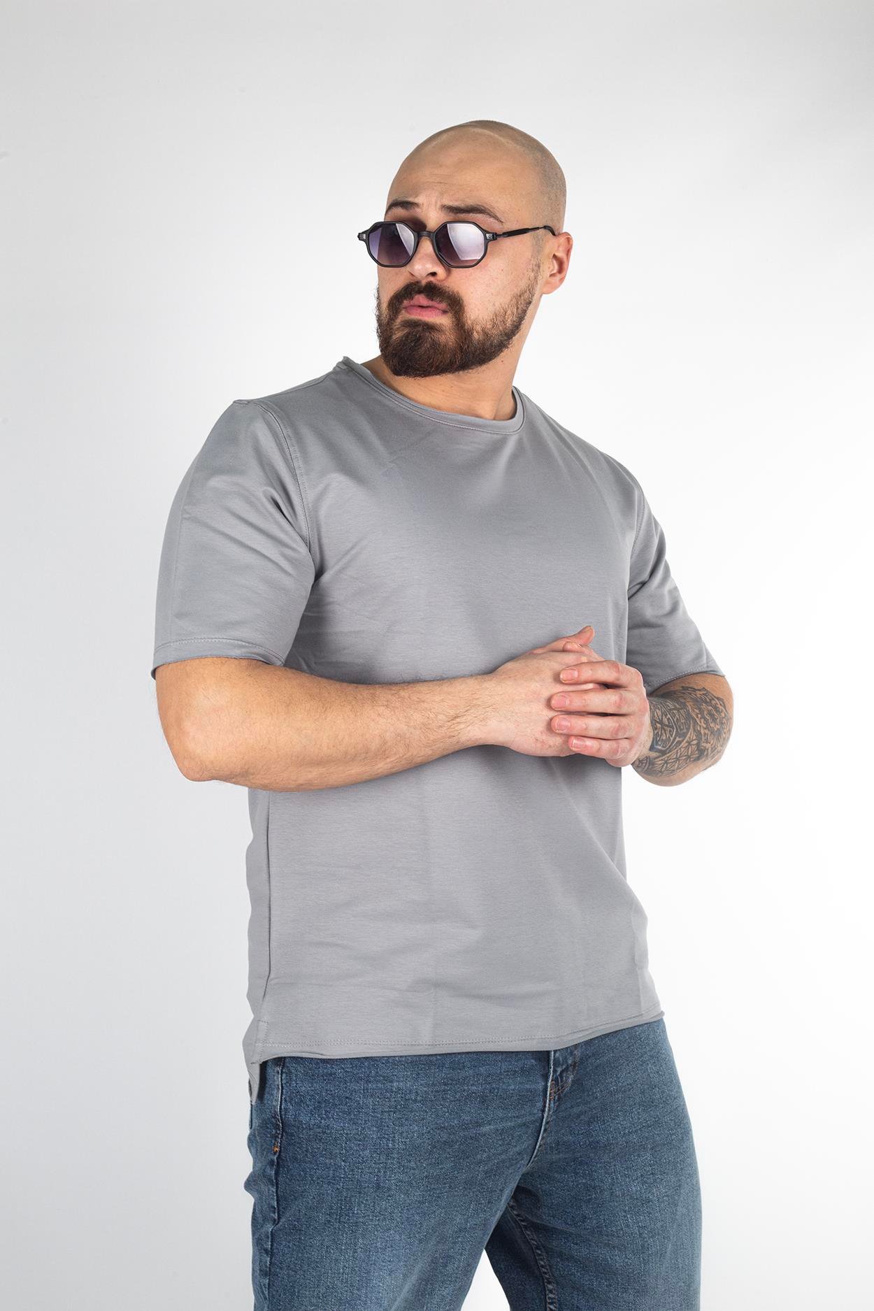 Slim Fit Yırtmaç Detaylı T-Shirt (TSG08)