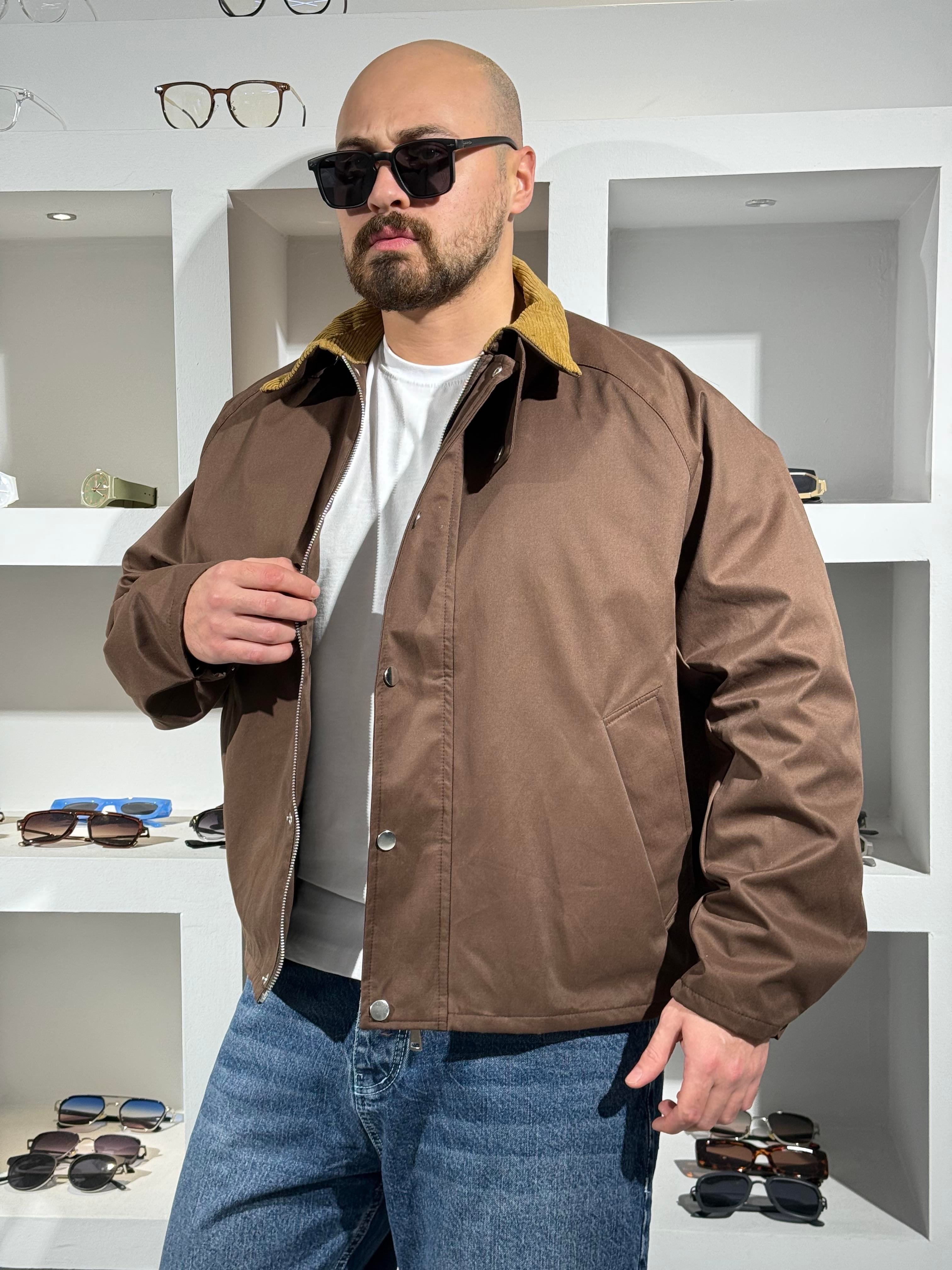 Su Geçirmez Kadife Yaka Detaylı Mont (MTKA62)