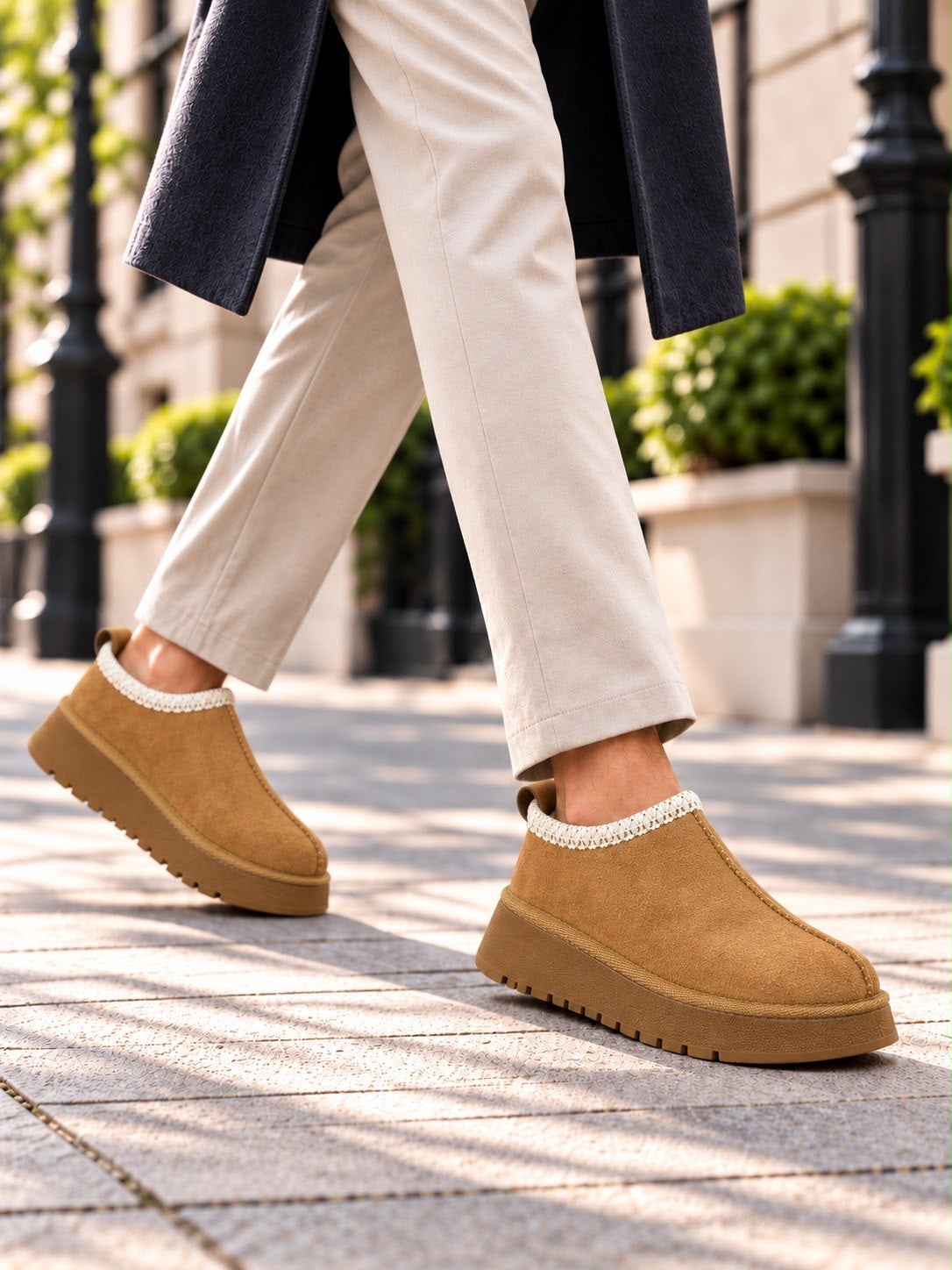 Süet Dokulu Kalın Taban Erkek Slip-On Ayakkabı (AYKT24)