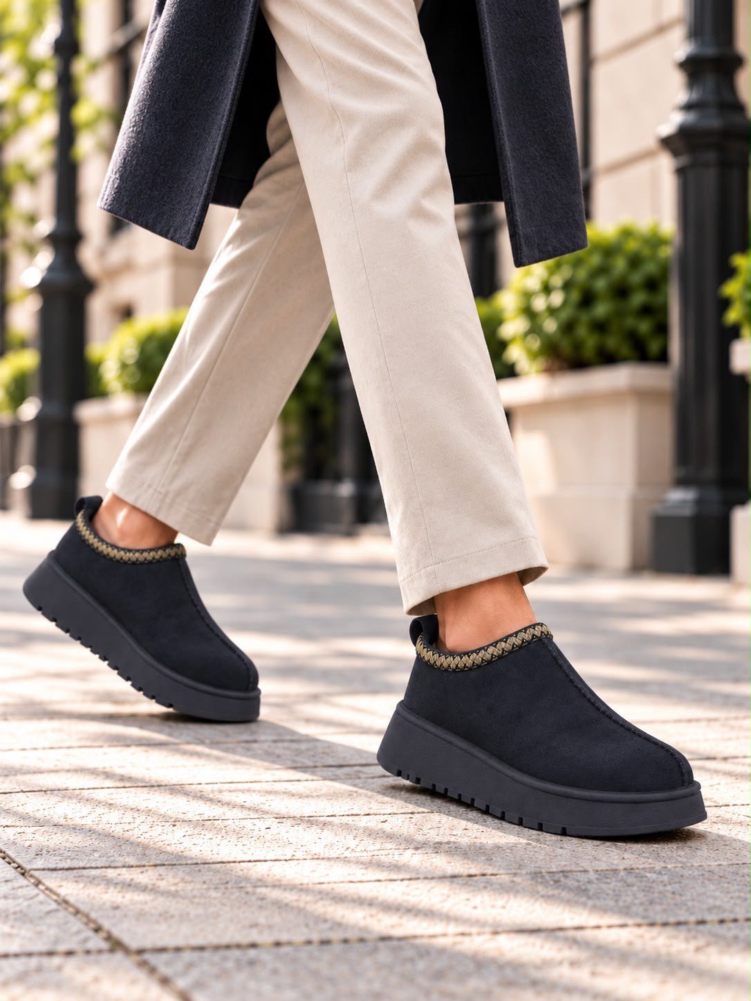 Süet Dokulu Kalın Taban Erkek Slip-On Ayakkabı (AYKS24)
