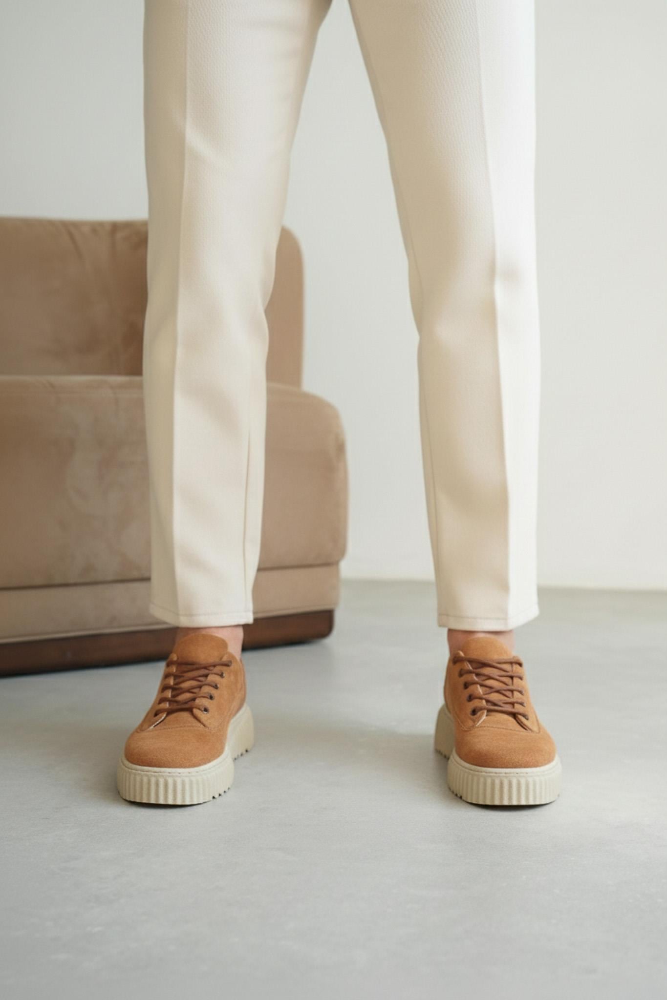 Taba Premium Süet Erkek Sneaker (AYKT04)