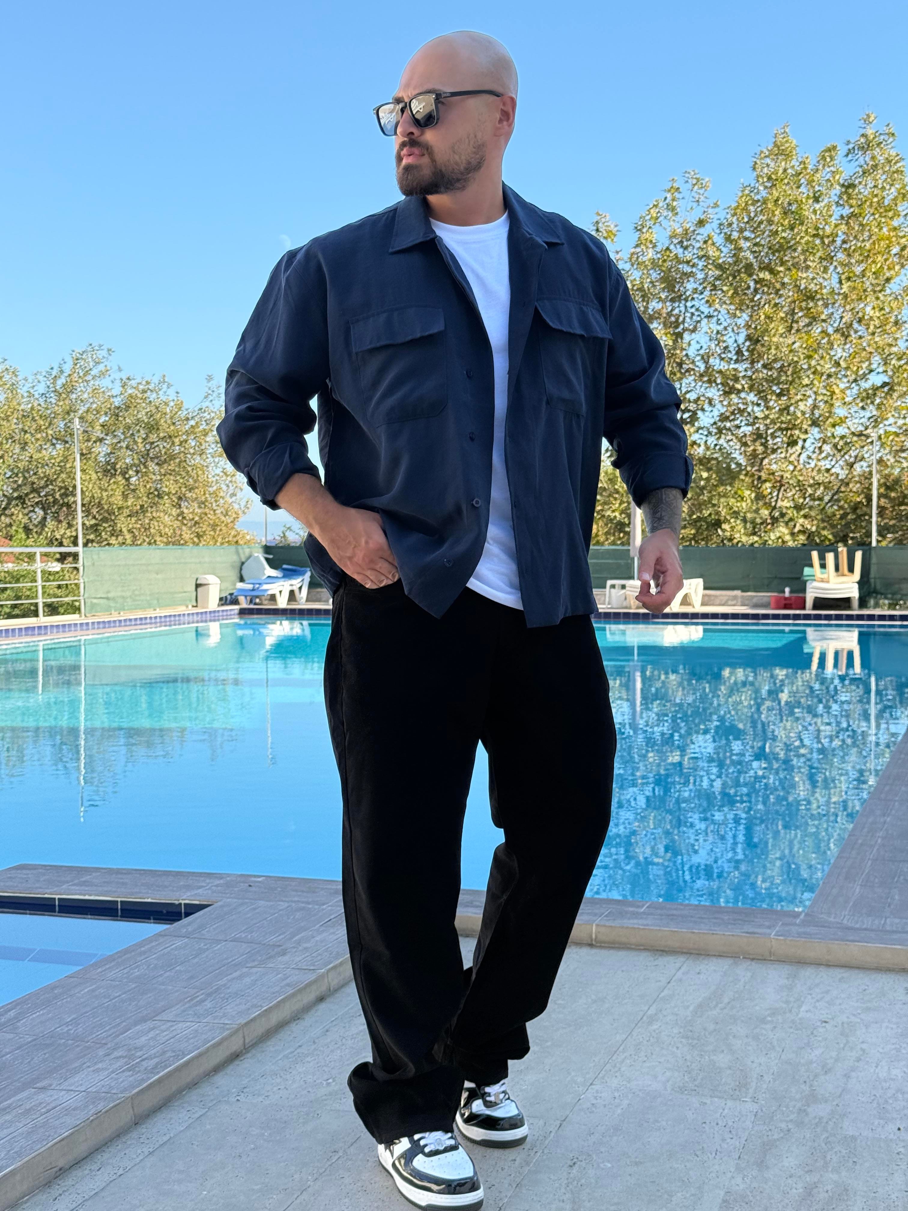 Tensel Kumaş Rahat Kalıp Gömlek (GML43)