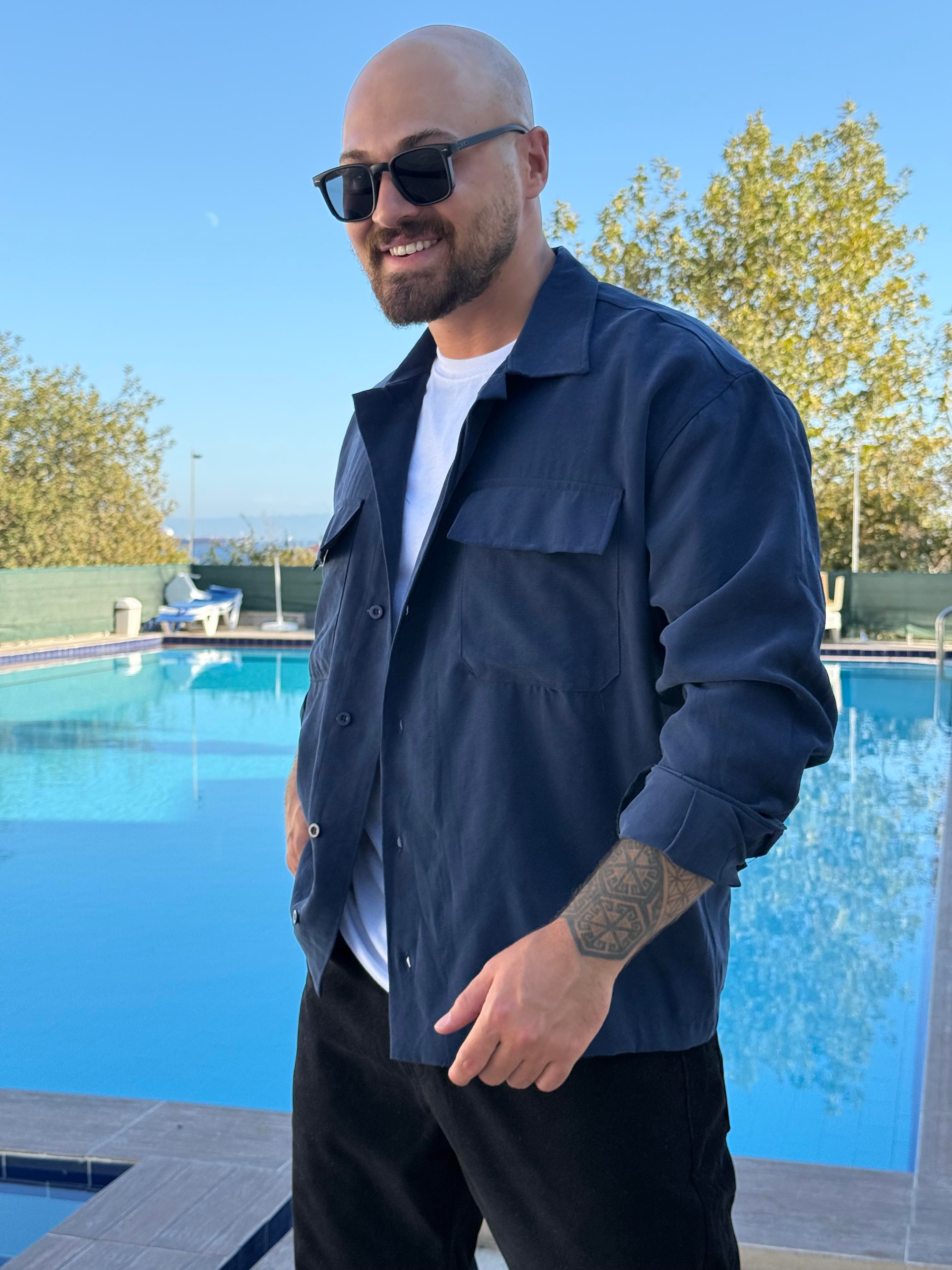 Tensel Kumaş Rahat Kalıp Gömlek (GML43)