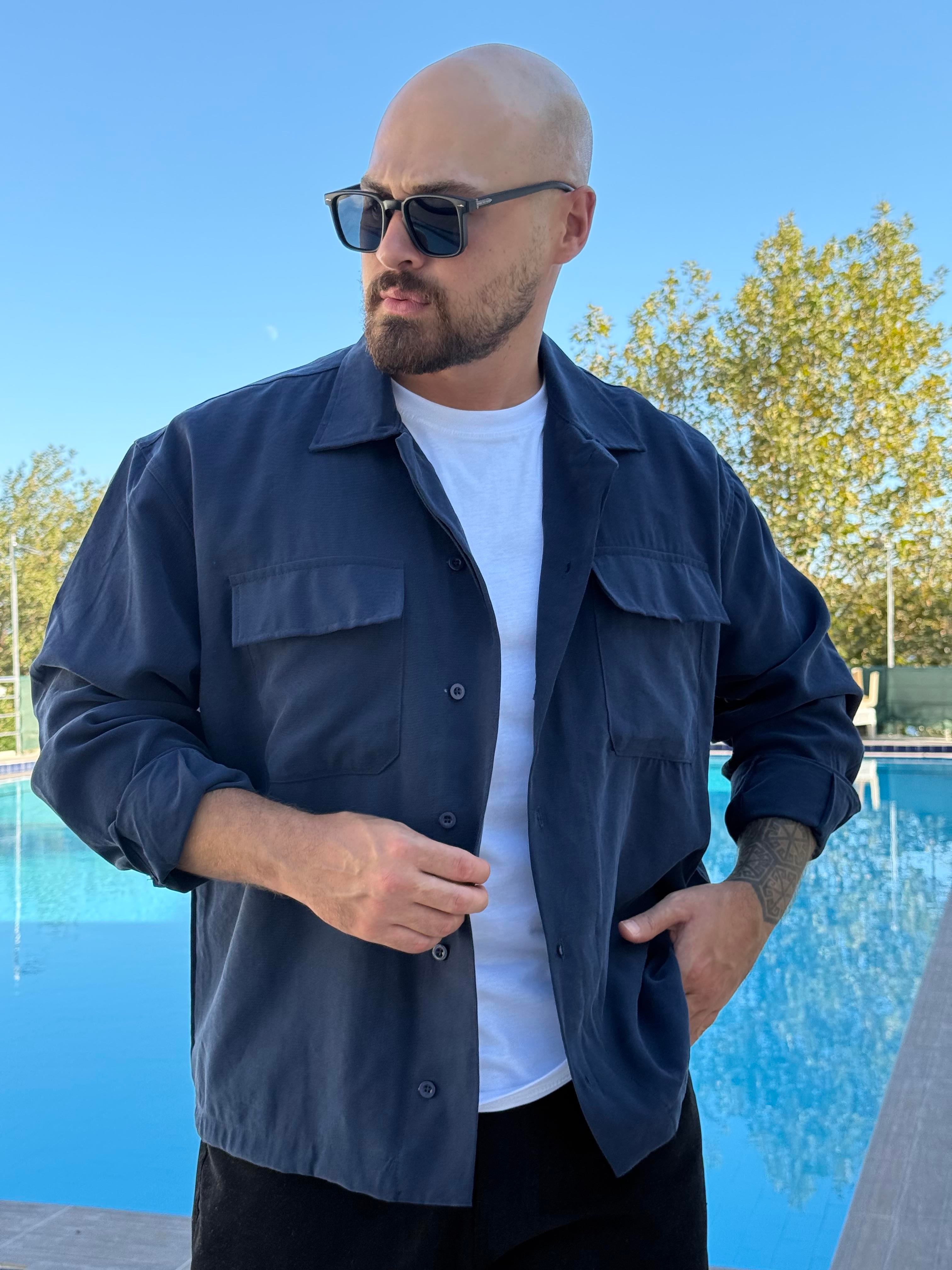 Tensel Kumaş Rahat Kalıp Gömlek (GML43)