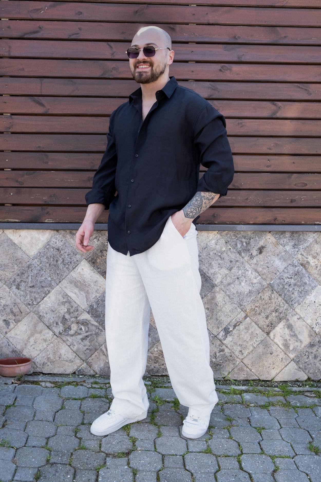 Tensel Kumaş Rahat Kalıp Gömlek (GMS07)