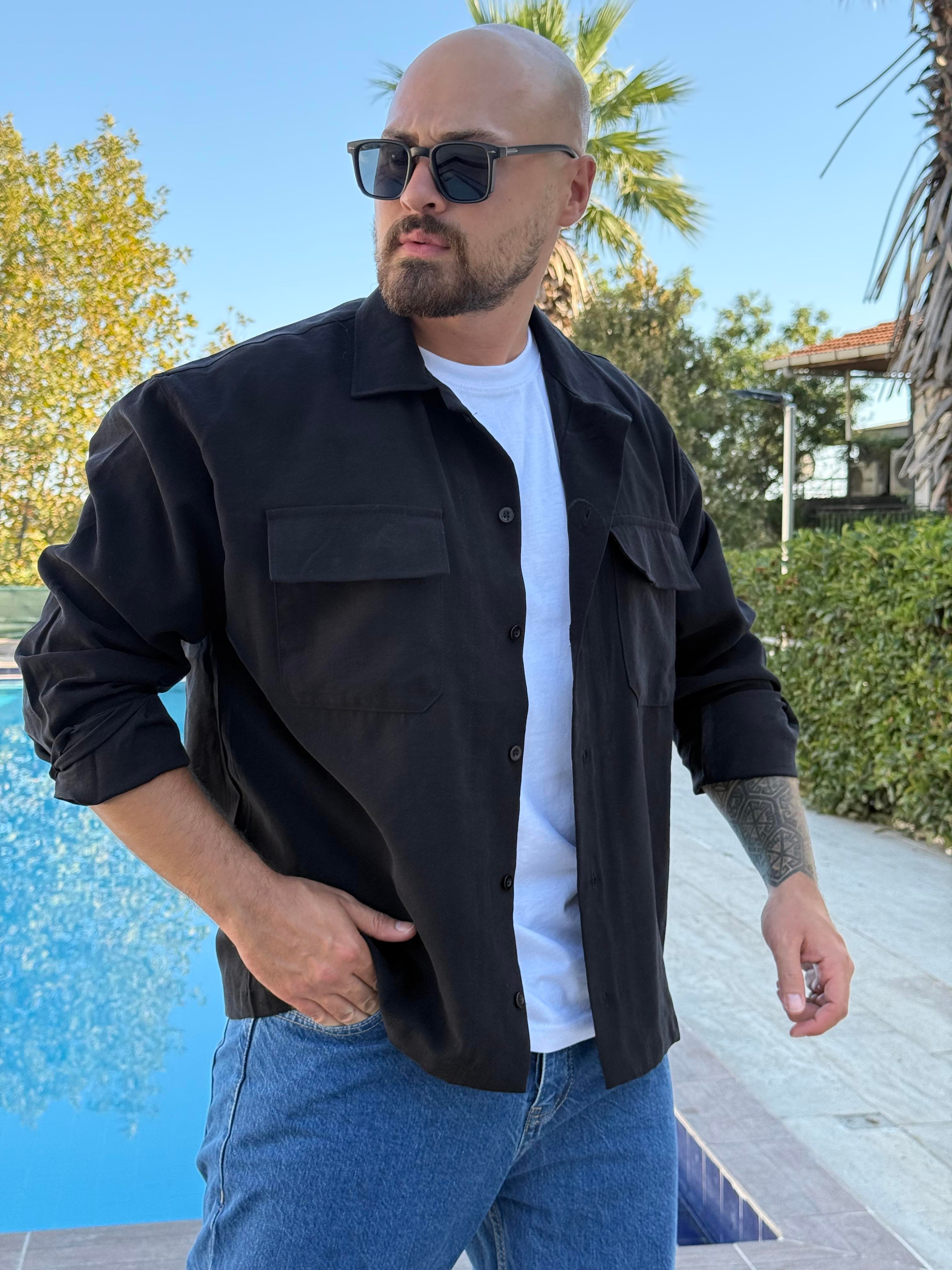 Tensel Kumaş Rahat Kalıp Gömlek (GMS43)