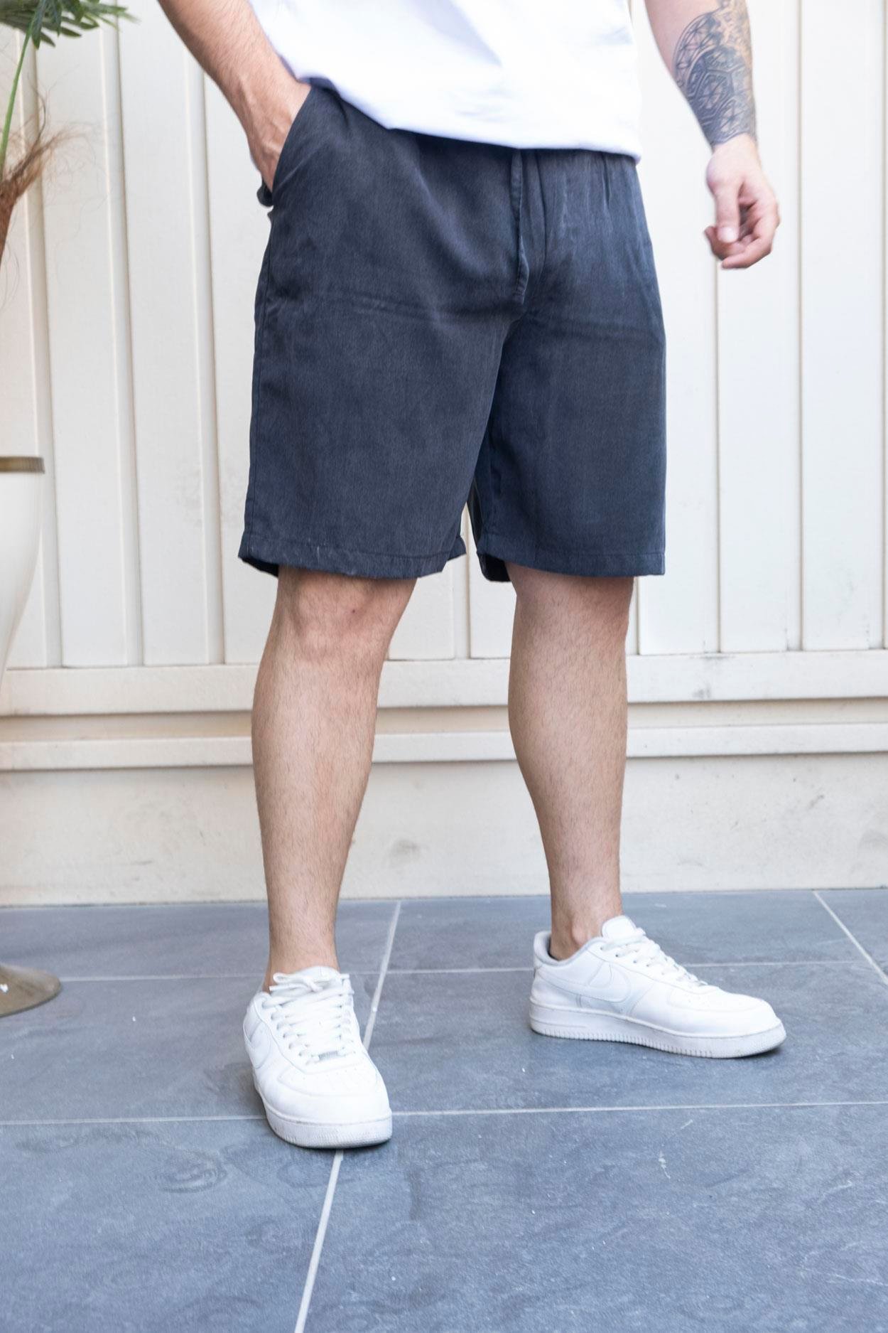 Tensel Kumaş Rahat Kalıp Şort (SS01)