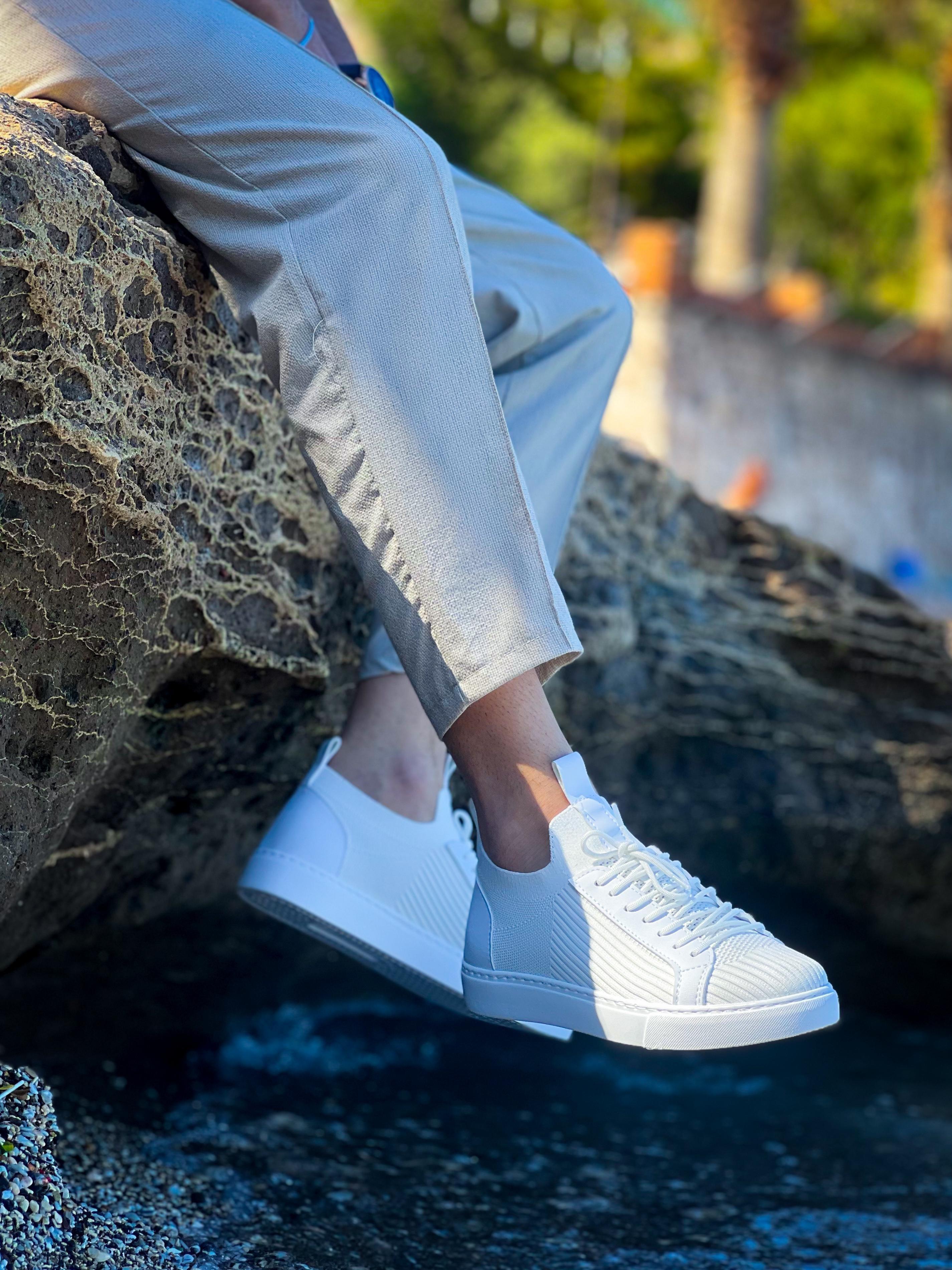 Triko Detaylı Erkek Sneaker (AYKB07)