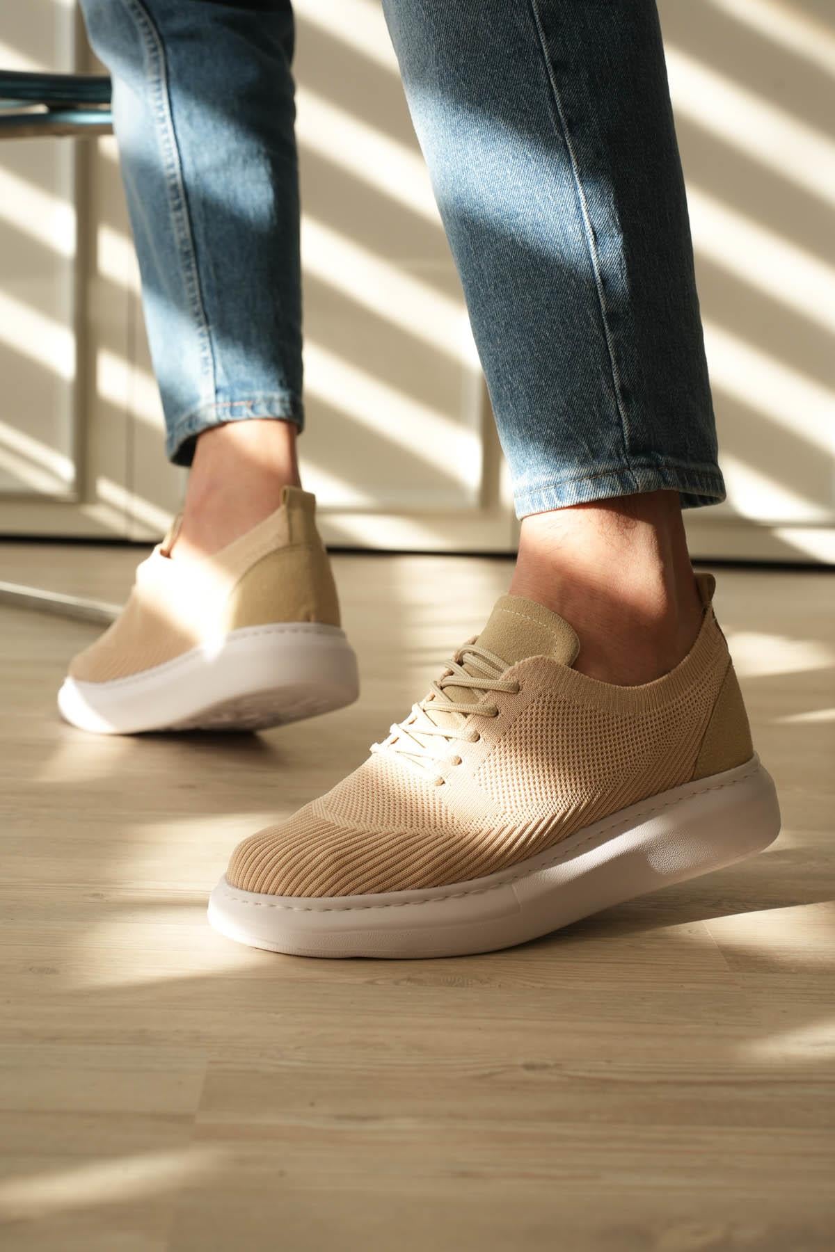 Triko Detaylı Kalın Taban Erkek Sneaker (AYKK10)