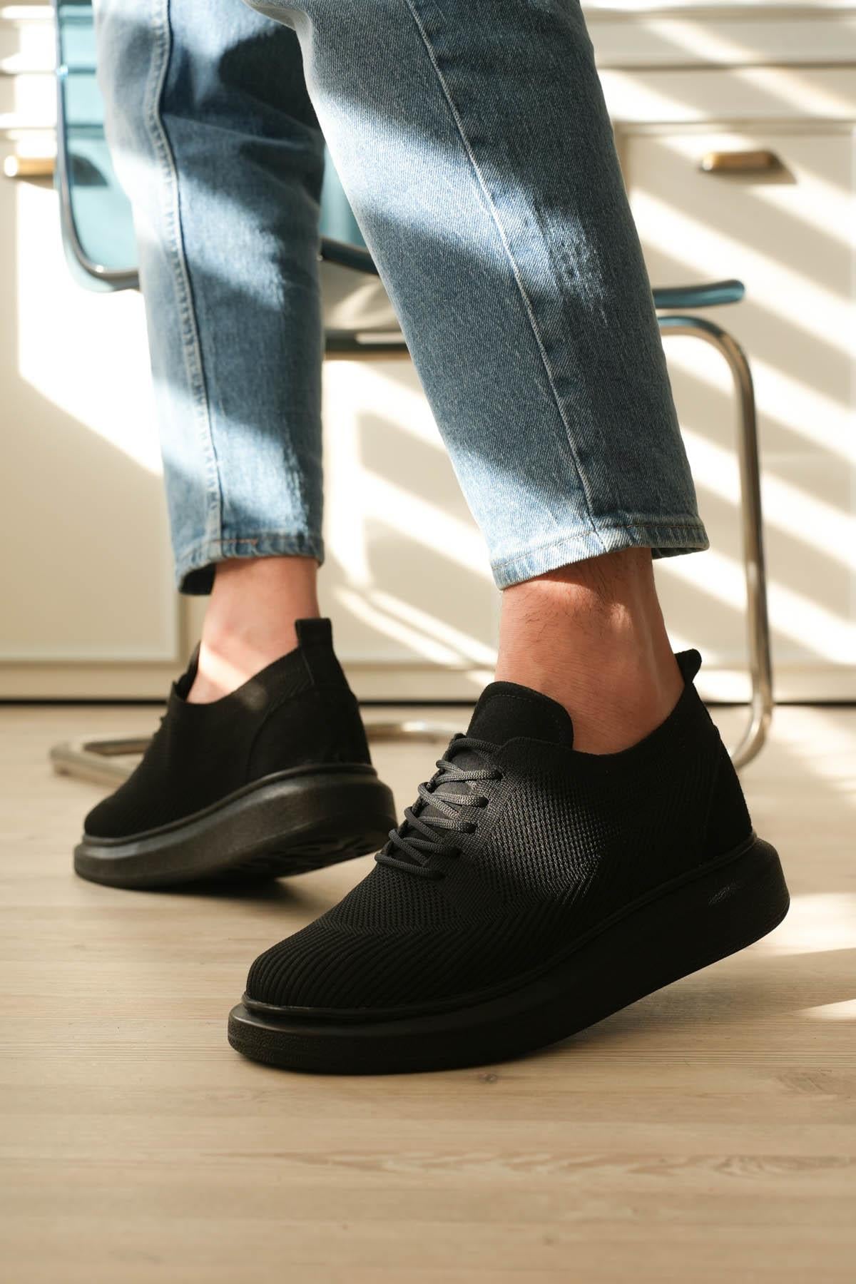 Triko Detaylı Kalın Taban Erkek Sneaker (AYKS10)